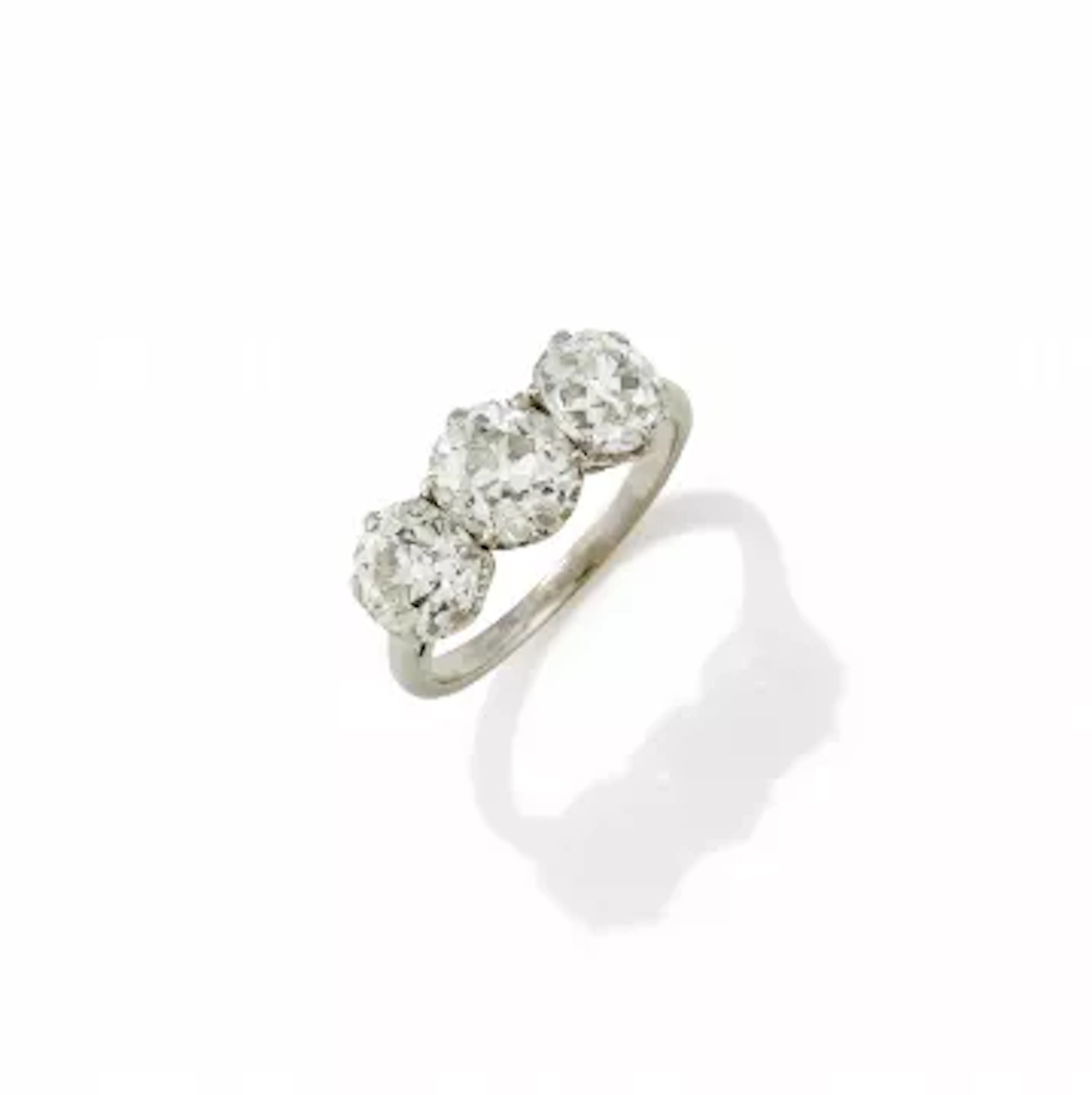 A DIAMOND THREE STONE RING