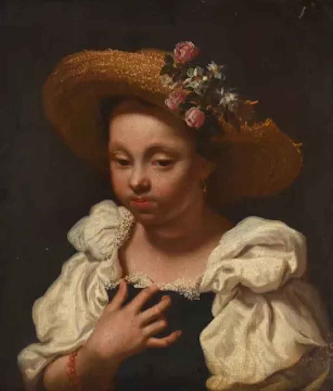 CIRCLE OF ANTONIO MERCURIO AMOROSI (ITALIAN 1660-1738), GIRL WEARING