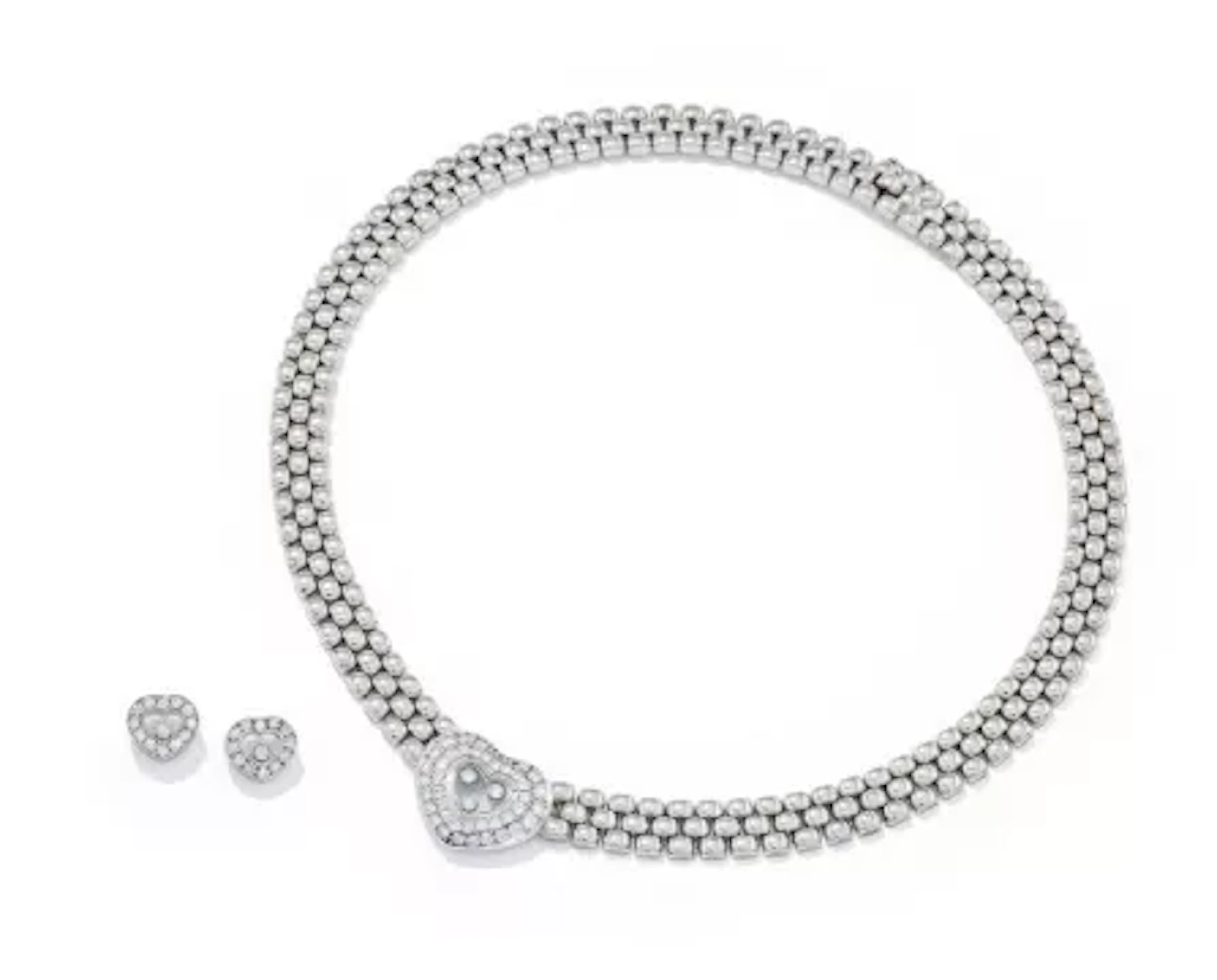 CHOPARD, A 'HAPPY DIAMONDS' NECKLACE AND EARRINGS