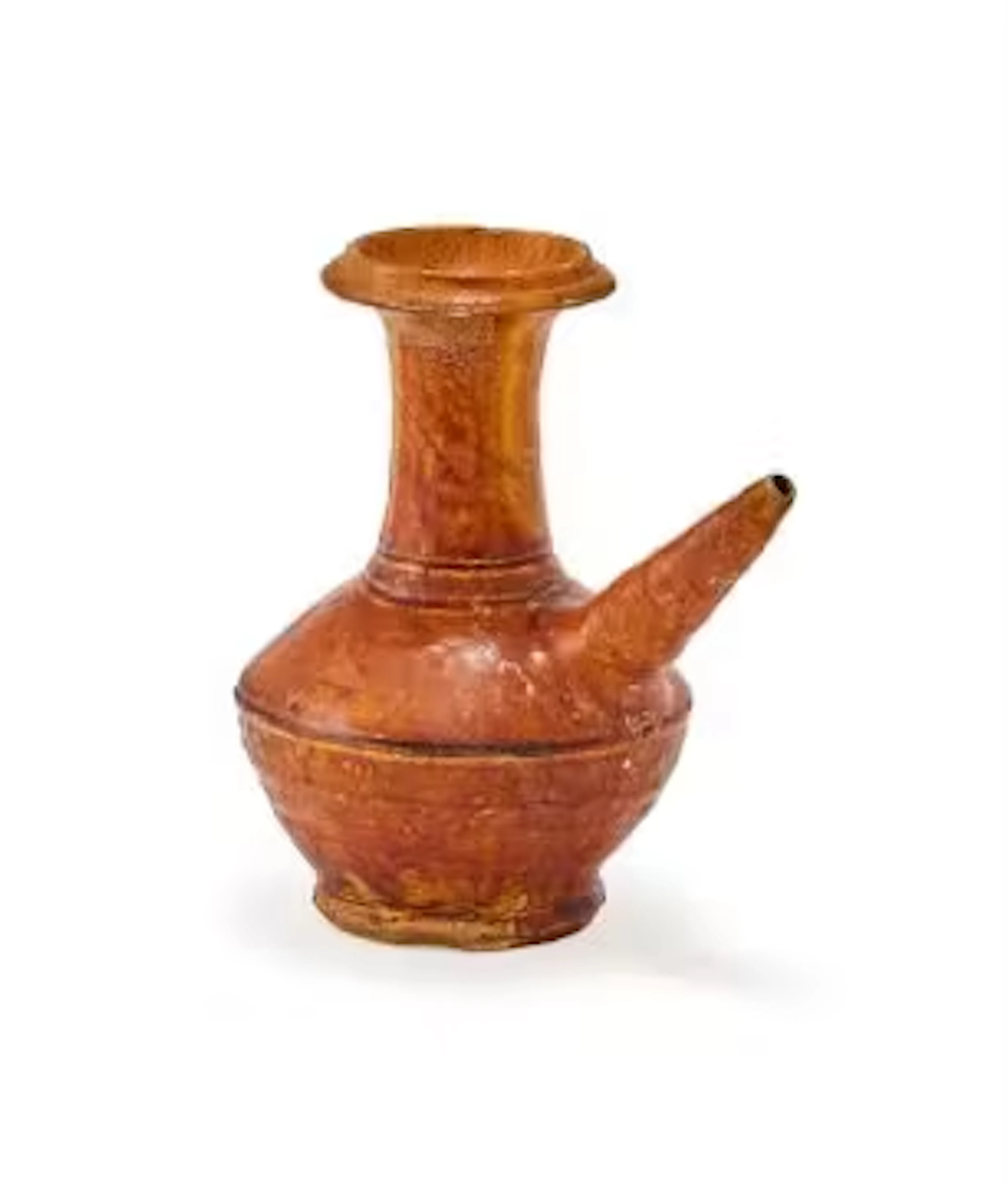 A Chinese amber glazed kendi