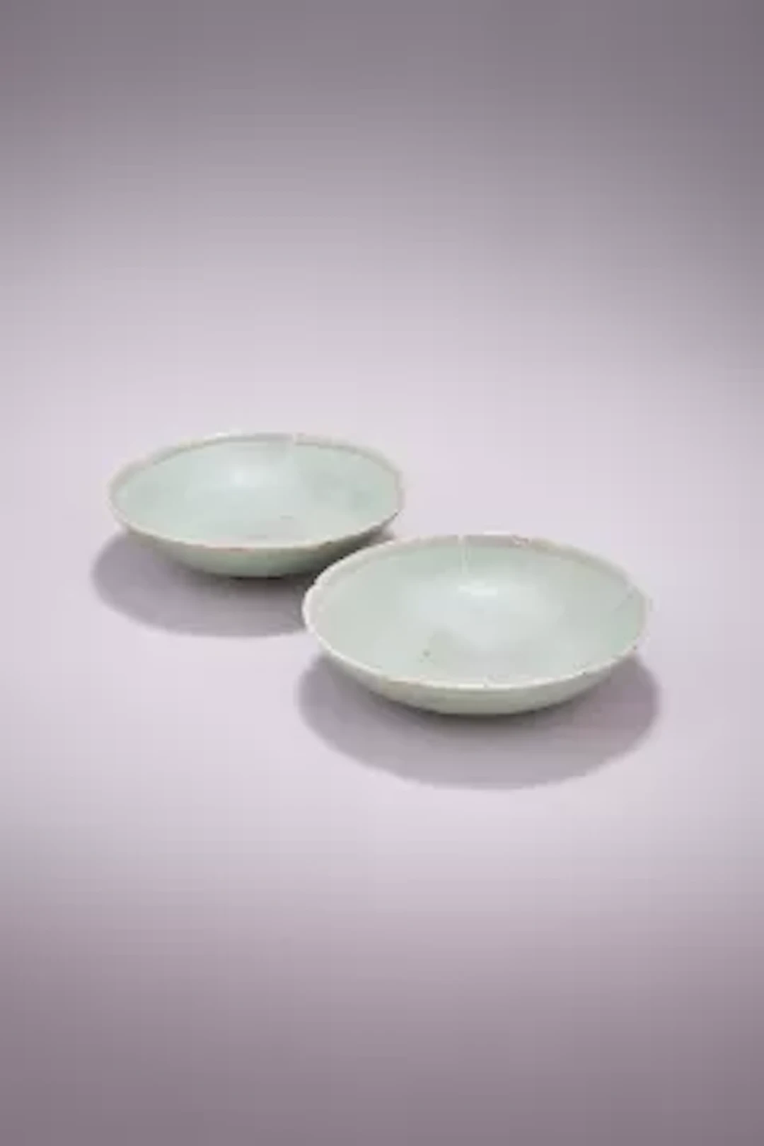 A pair of Chinese Longquan celadon glazed dishes, Southern Song Dynasty