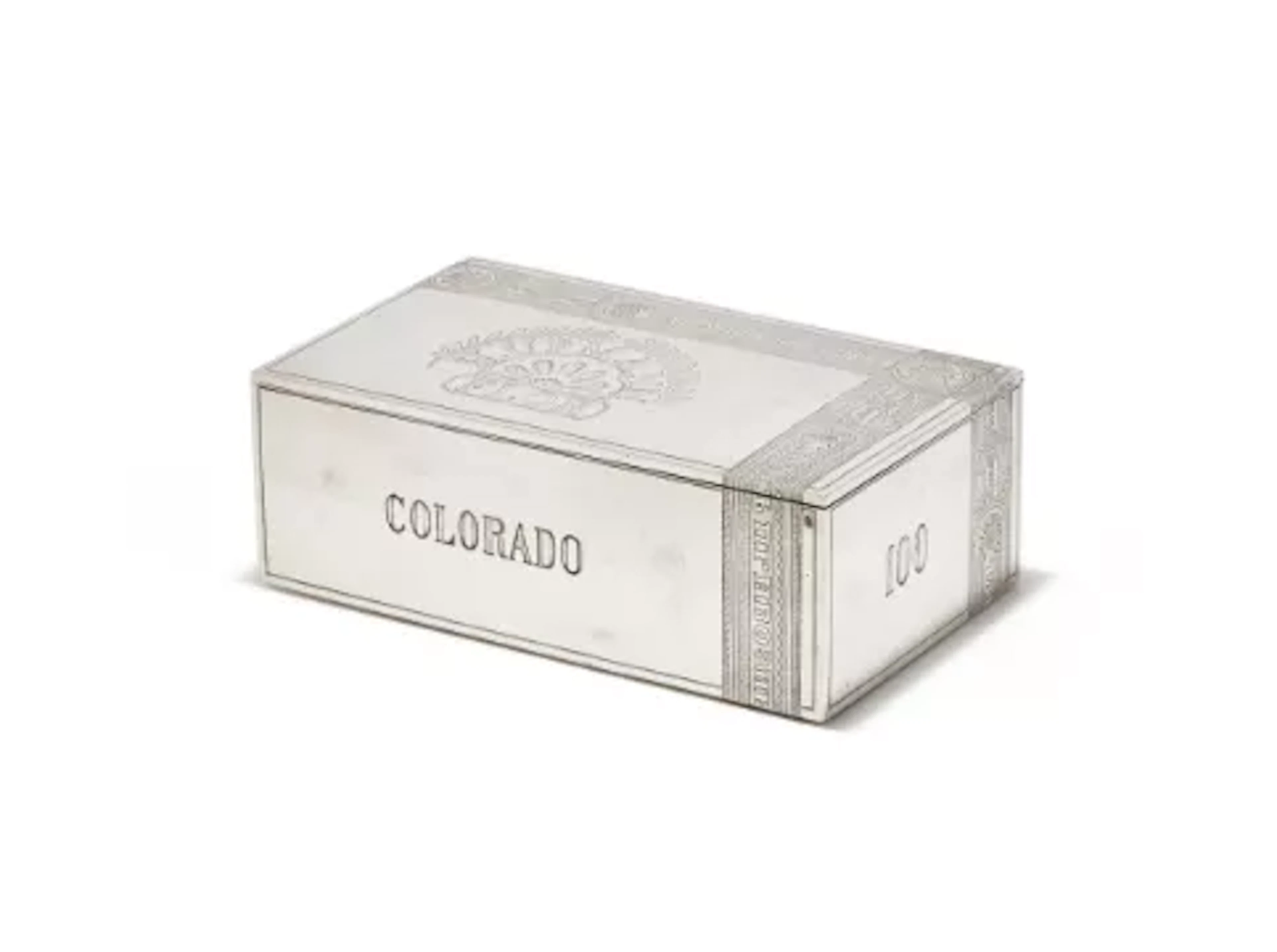 A RUSSIAN SILVER TROMPE L'OEIL CIGAR BOX, MAKER'S MARK GK, ASSAY MASTER