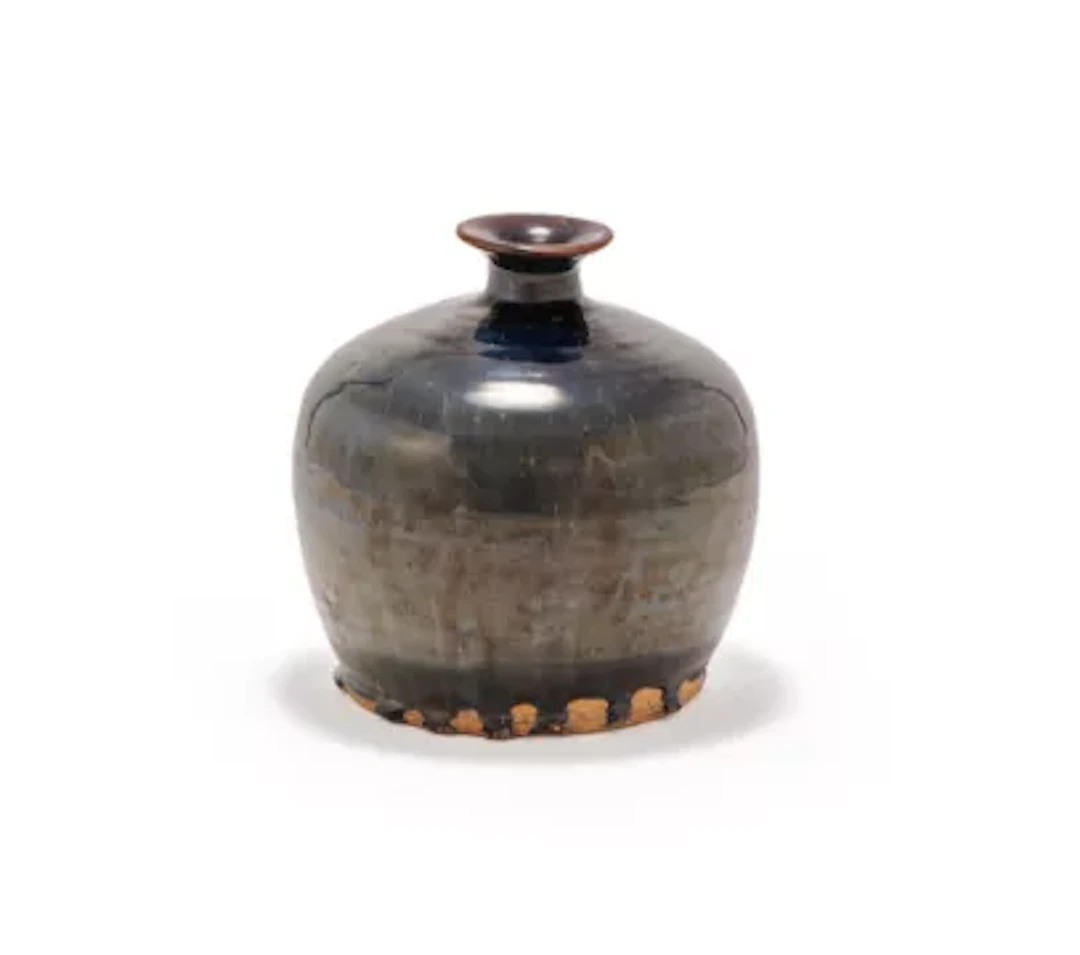 A Chinese Henan black glazed russet-flecked tulu vase, Presumed Song dynasty