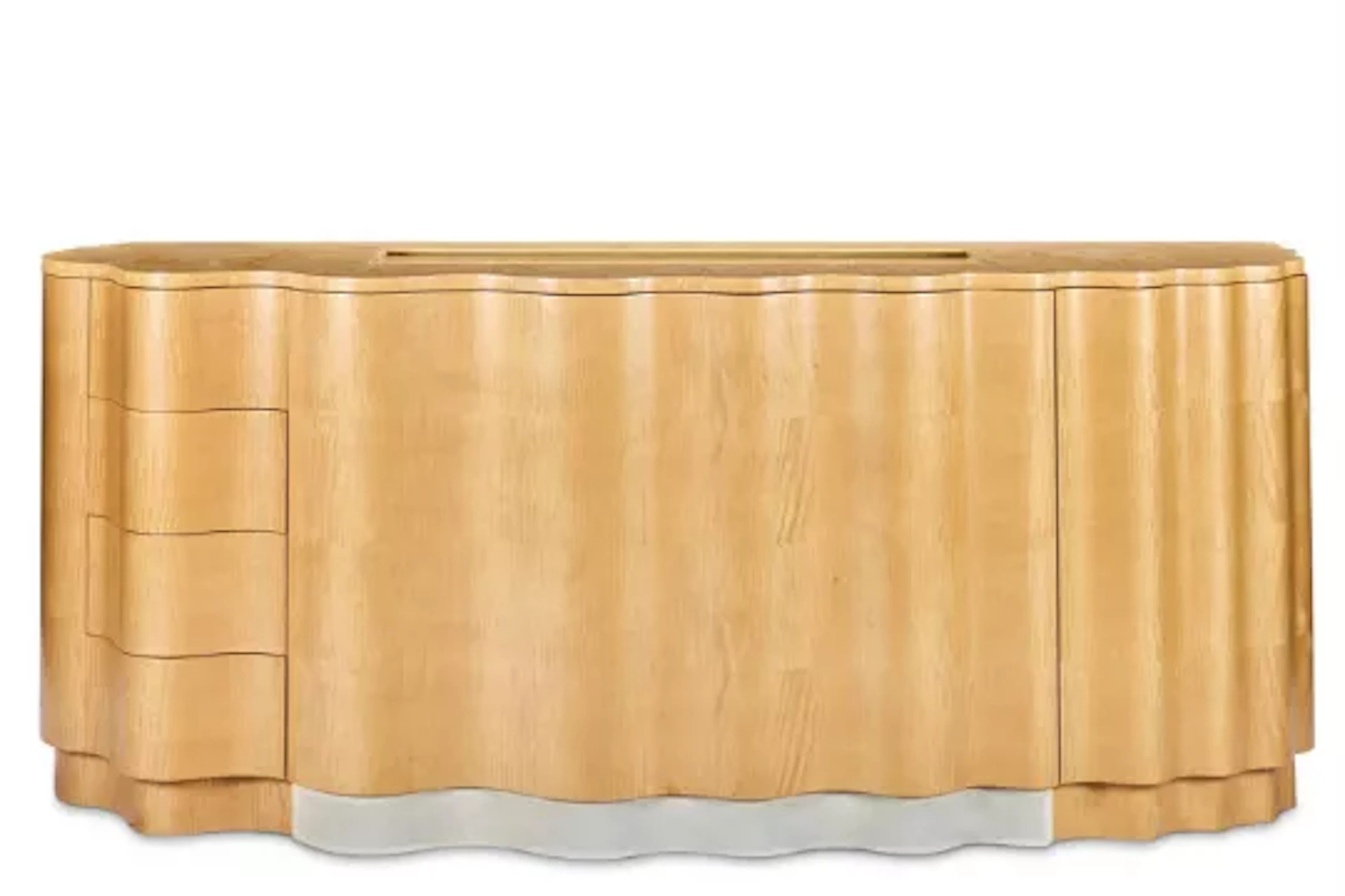 λ NICK ALLEN (BRITISH, B.1952), A LARGE 'WAVED' MEDIA CABINET, 2007