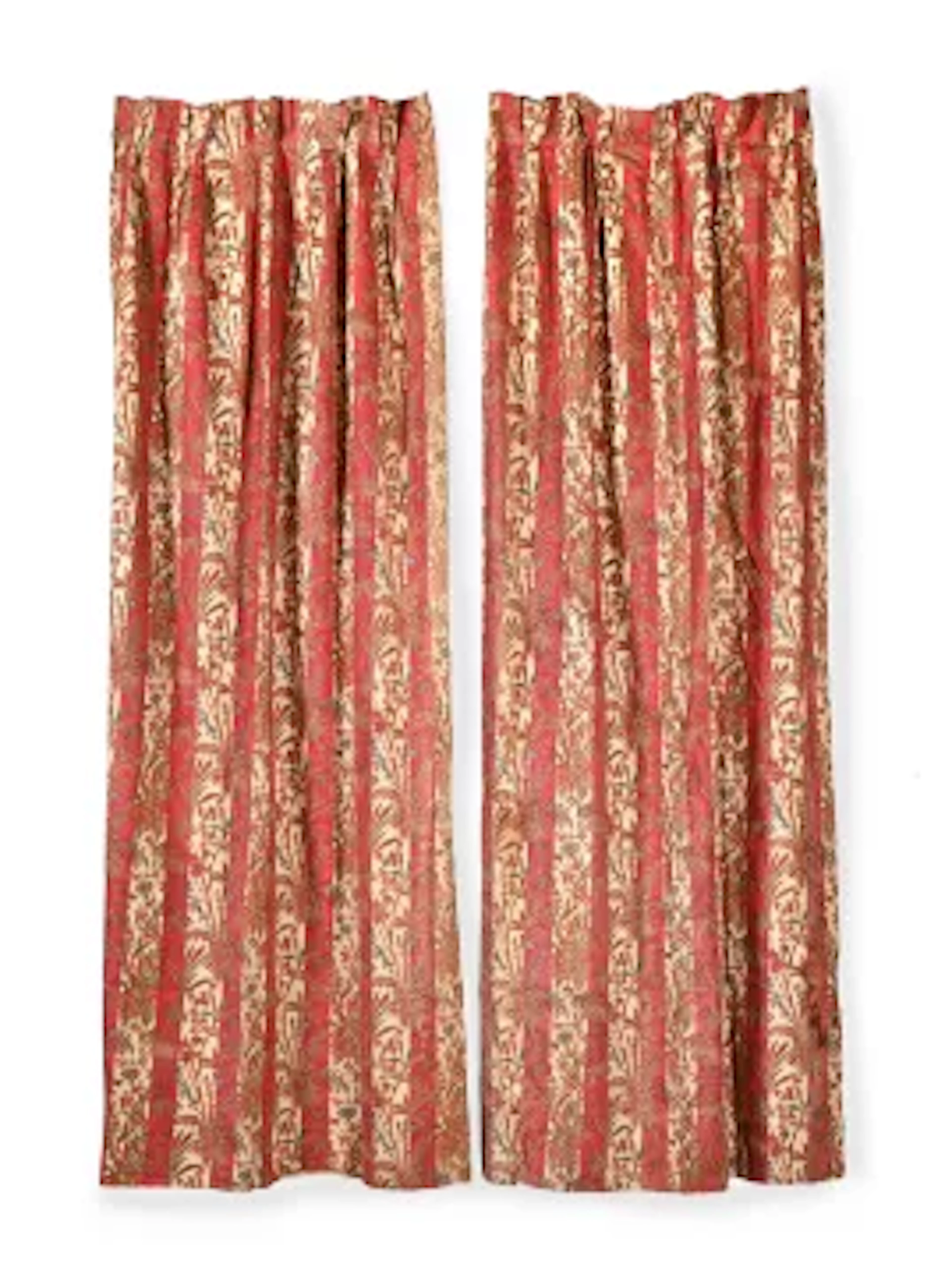 A SUITE OF FRENCH INDIENNE CHINTZ CURTAINS, 19TH CENTURY