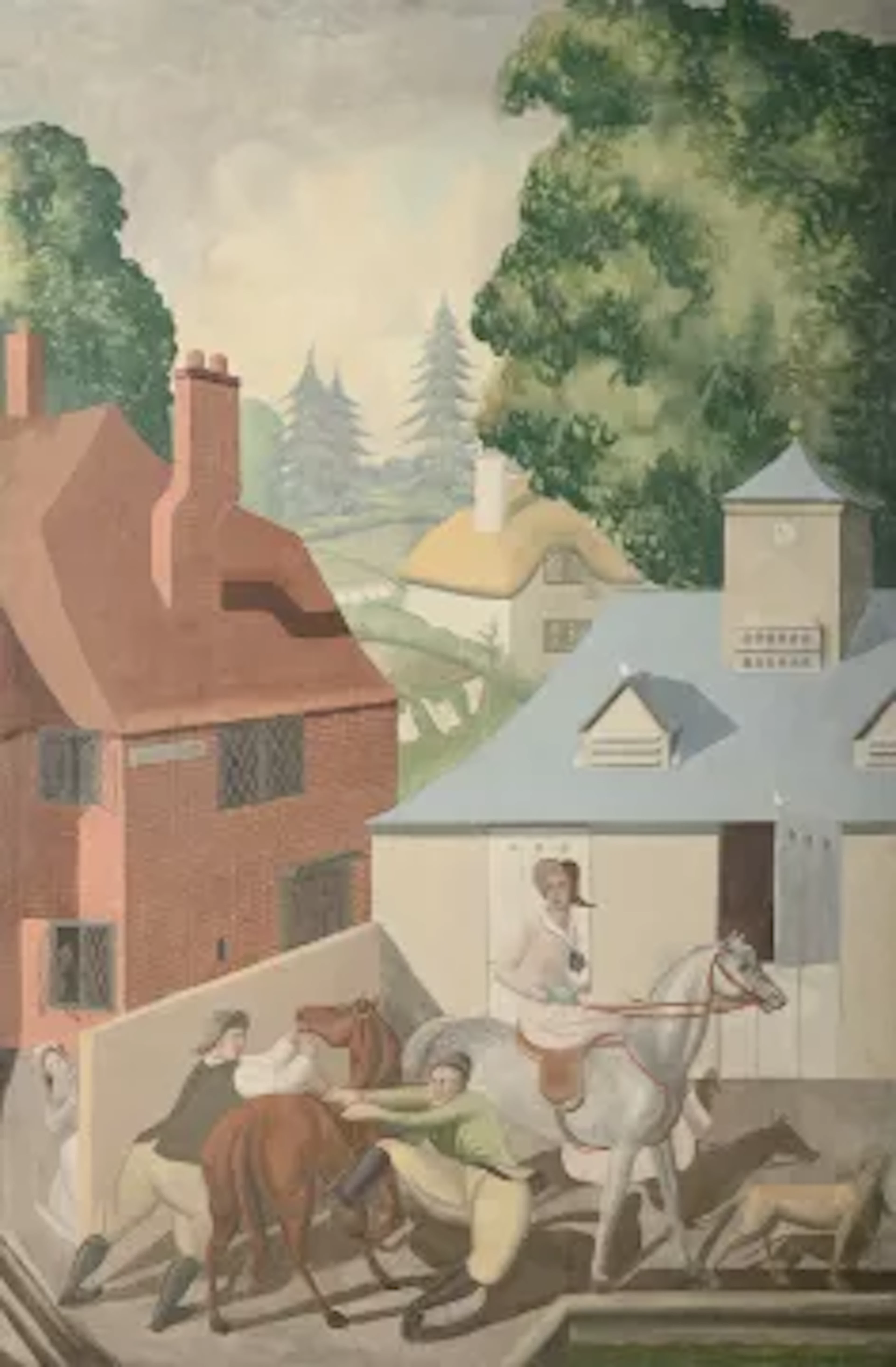 λ MARY ADSHEAD (BRITISH 1904-1995), THE STABLE YARD