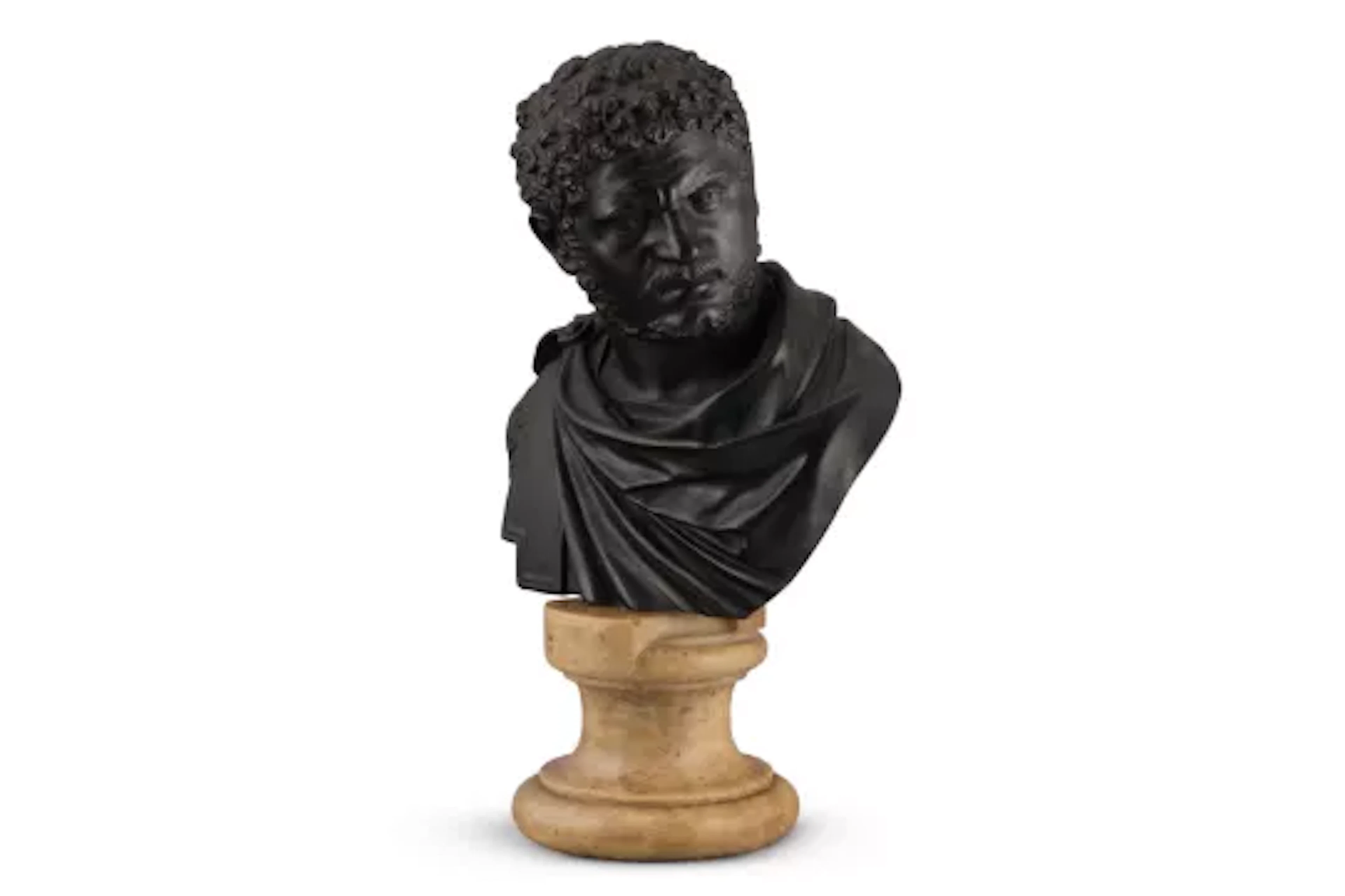AFTER THE ANTIQUE - A BRONZE PORTRAIT BUST OF THE EMPEROR CARACALLA
