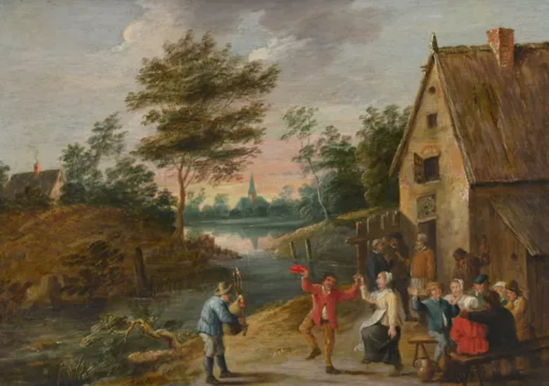 THOMAS VAN APSHOVEN (BELGIAN 1622 - 1664), FLEMISH PEASANTS DANCING