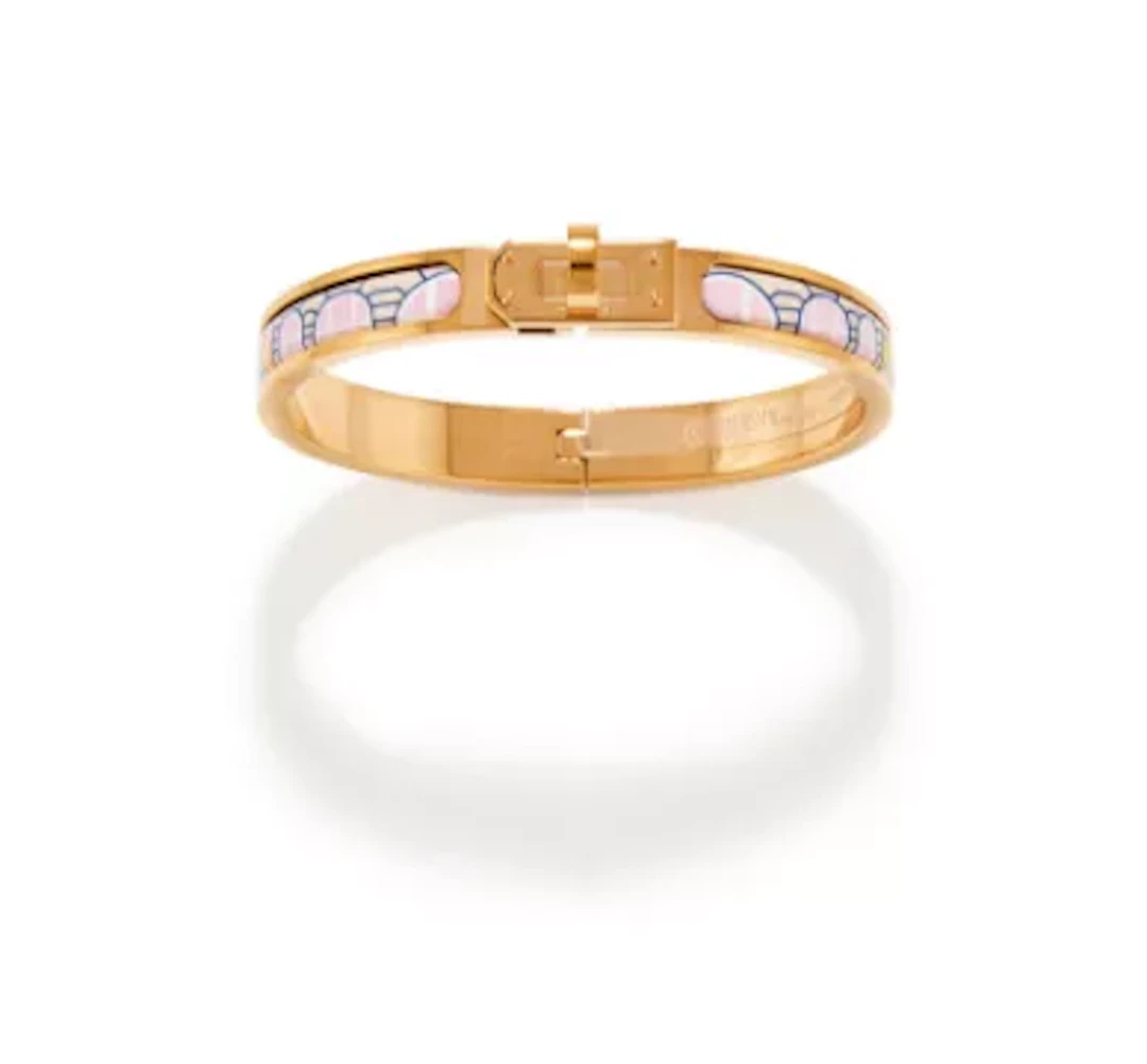 HERMÈS, MINI CLIC KELLY FAUBOURG CITY CONFETTIS, A NARROW BANGLE