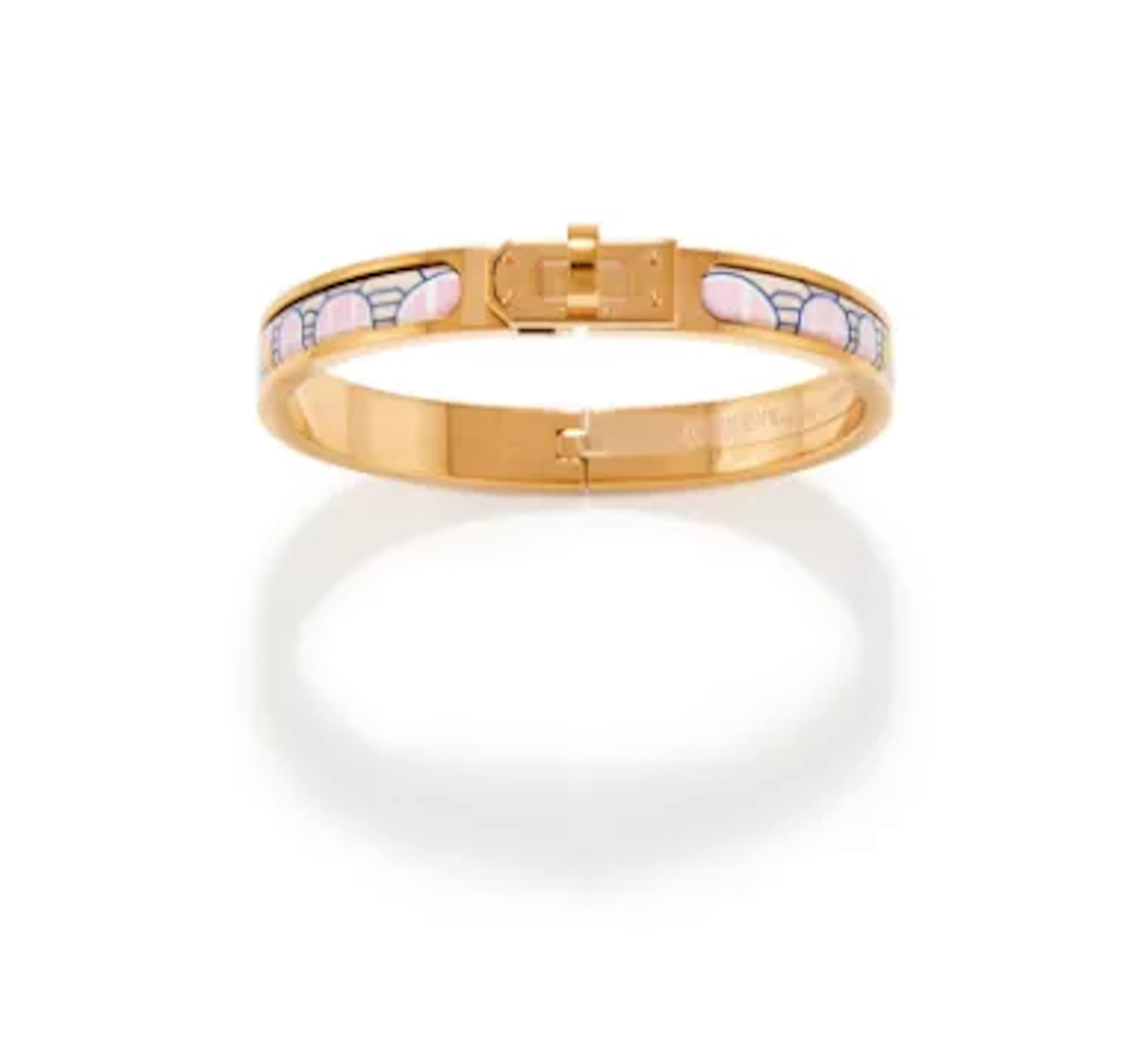 HERMÈS, MINI CLIC KELLY FAUBOURG CITY CONFETTIS, A NARROW BANGLE