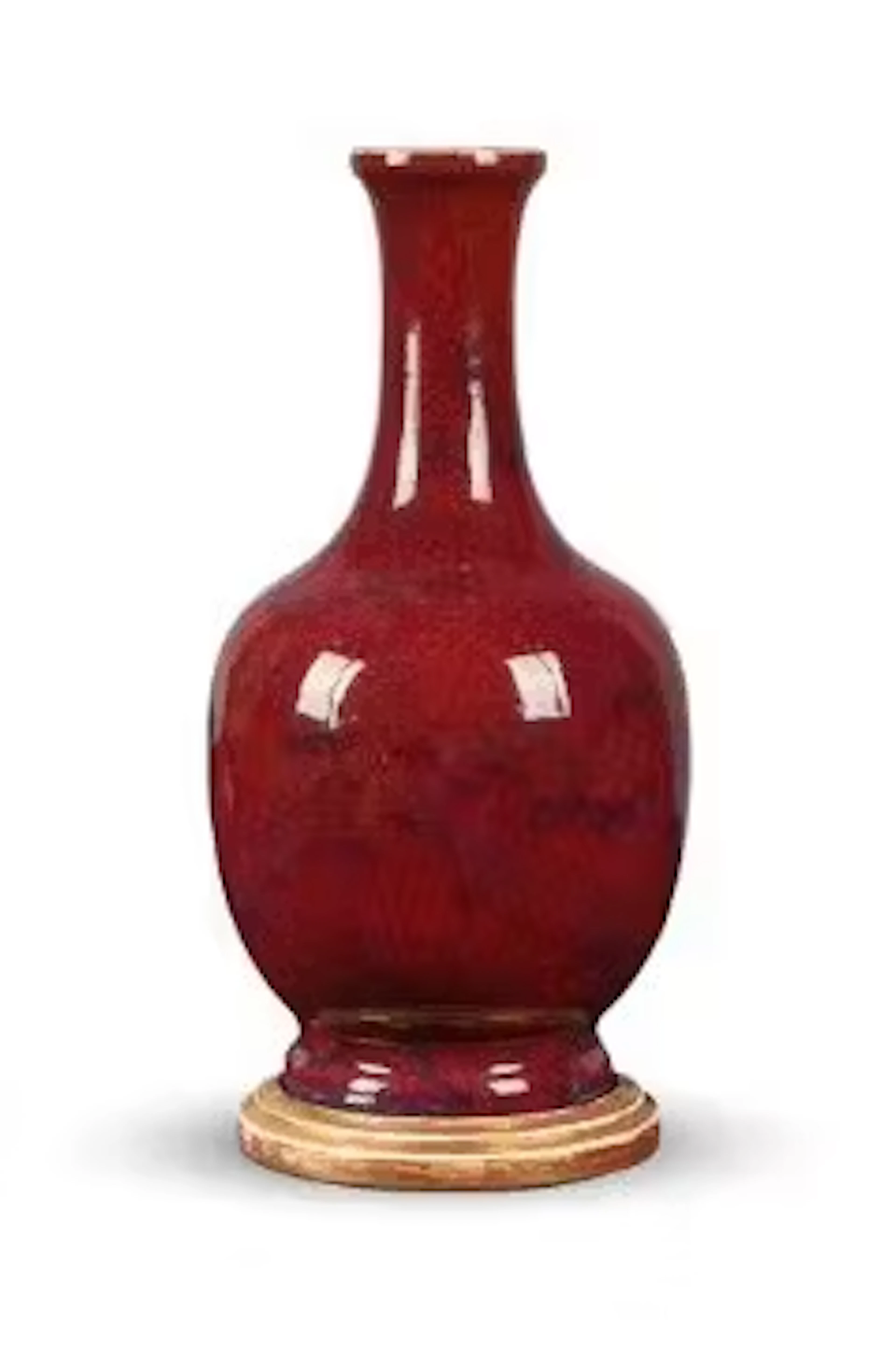 A Chinese flambé glazed baluster vase