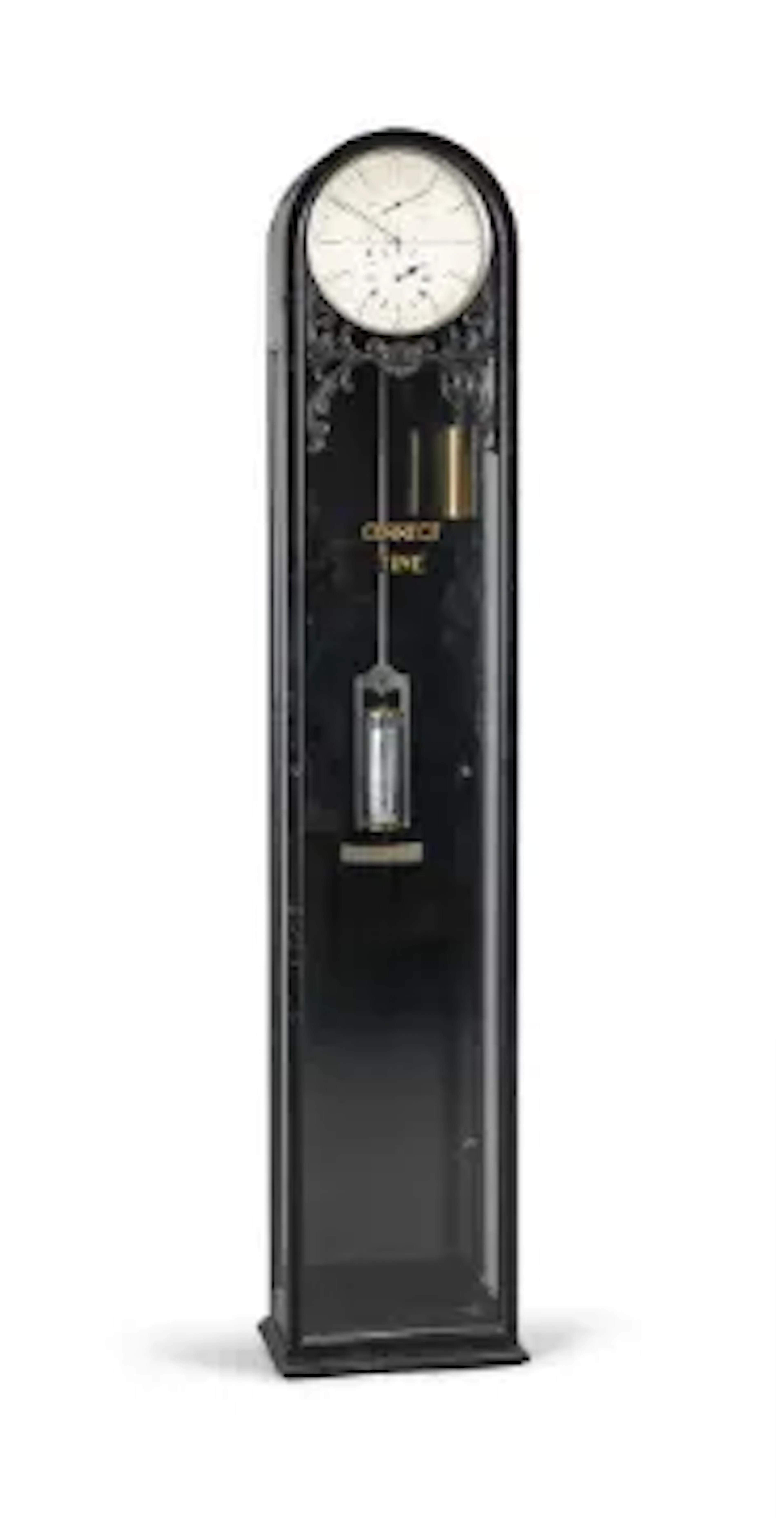 A FINE VICTORIAN EBONISED LONGCASE REGULATOR TIMEPIECE