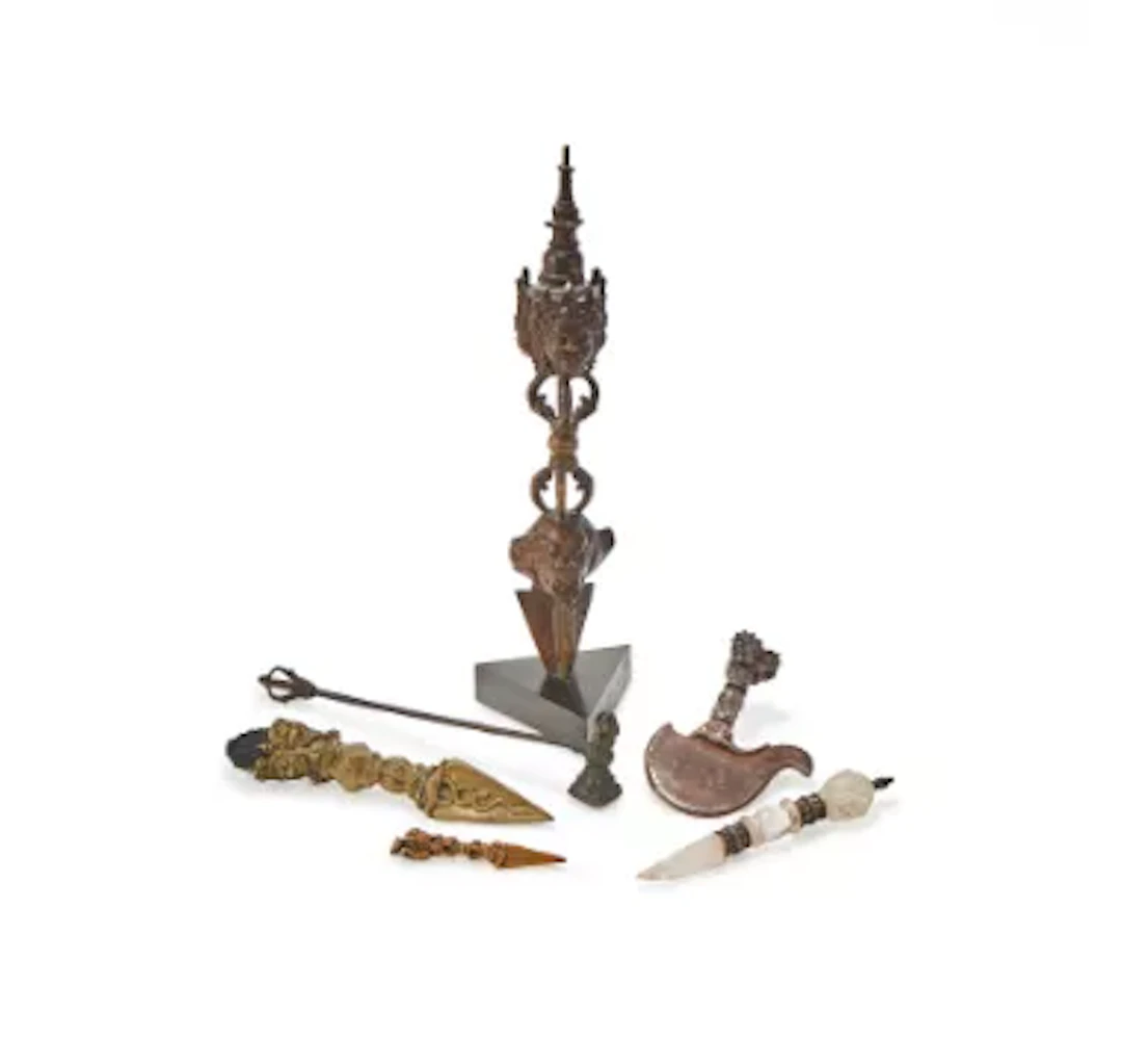 A group of six Tibetan items