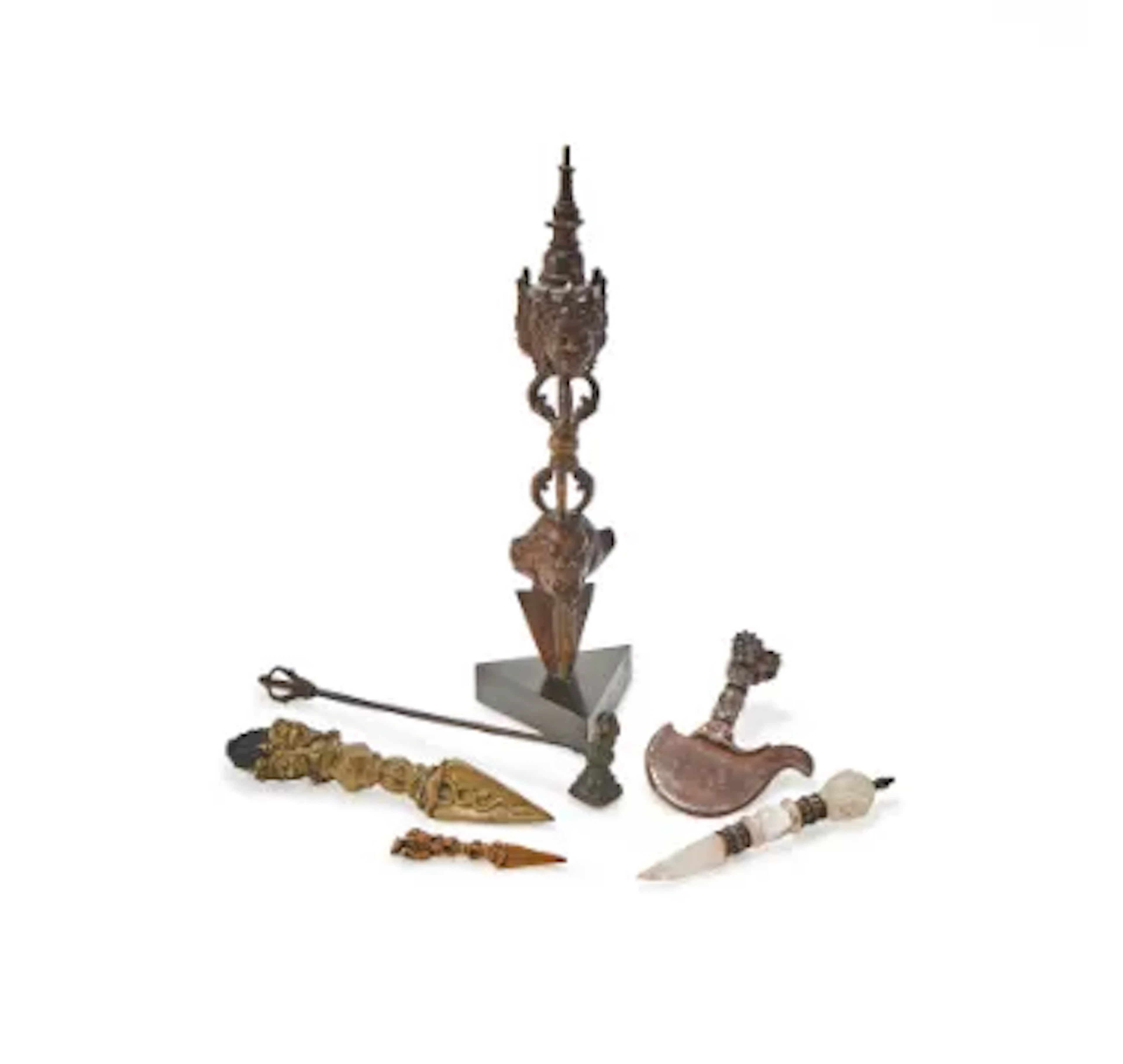 A group of six Tibetan items