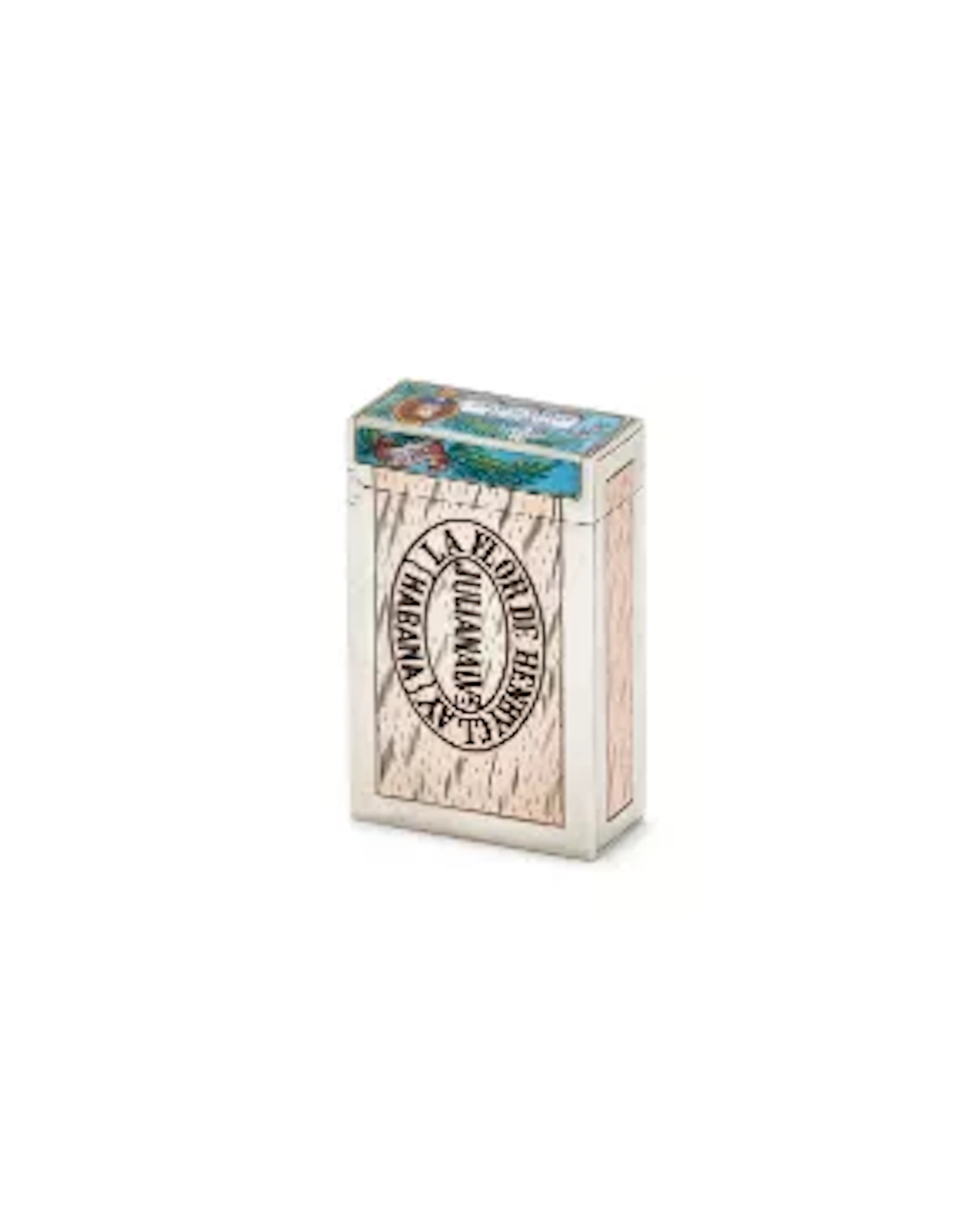 A, CONTINENTAL WHITE METAL AND ENAMEL CIGAR BOX FORM VESTA CASE
