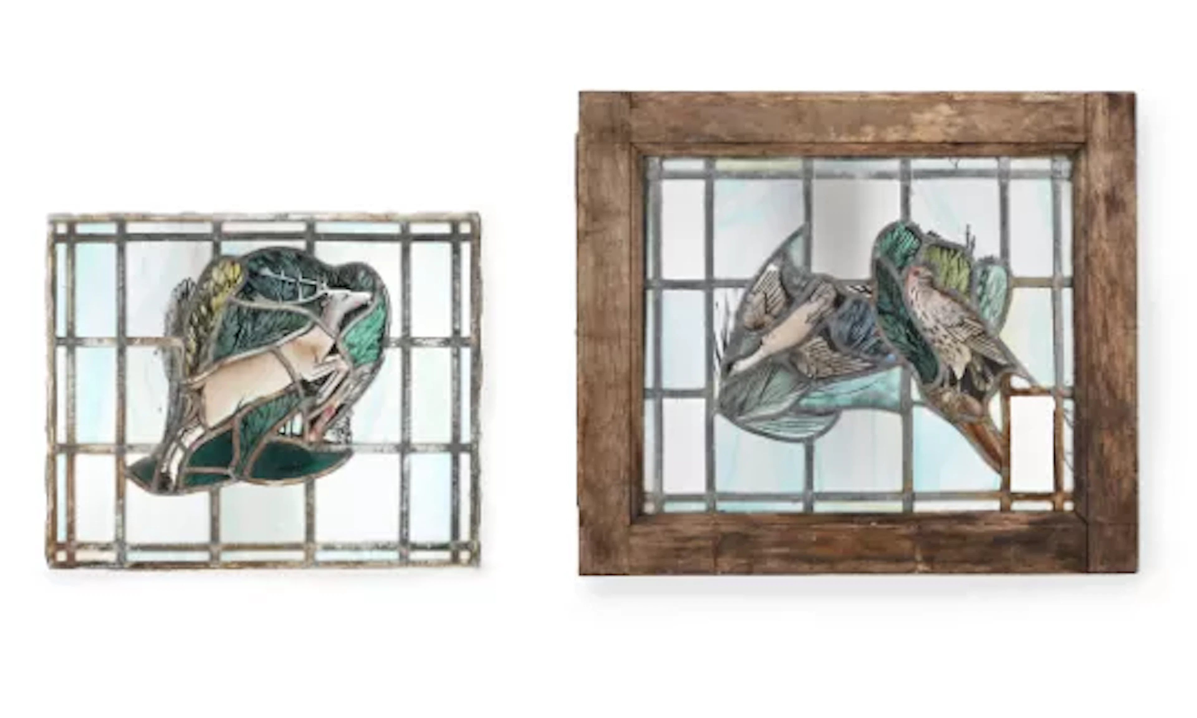 ARTS & CRAFTS, TWO PANELS, LATE 19TH CENTURY