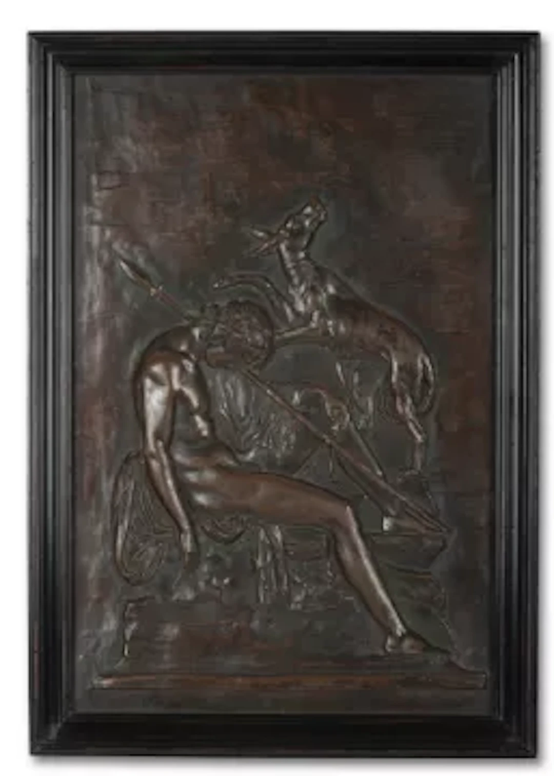 A PAIR OF BRONZED COPPER RELIEF PLAQUES, LATE 19TH CENTURY