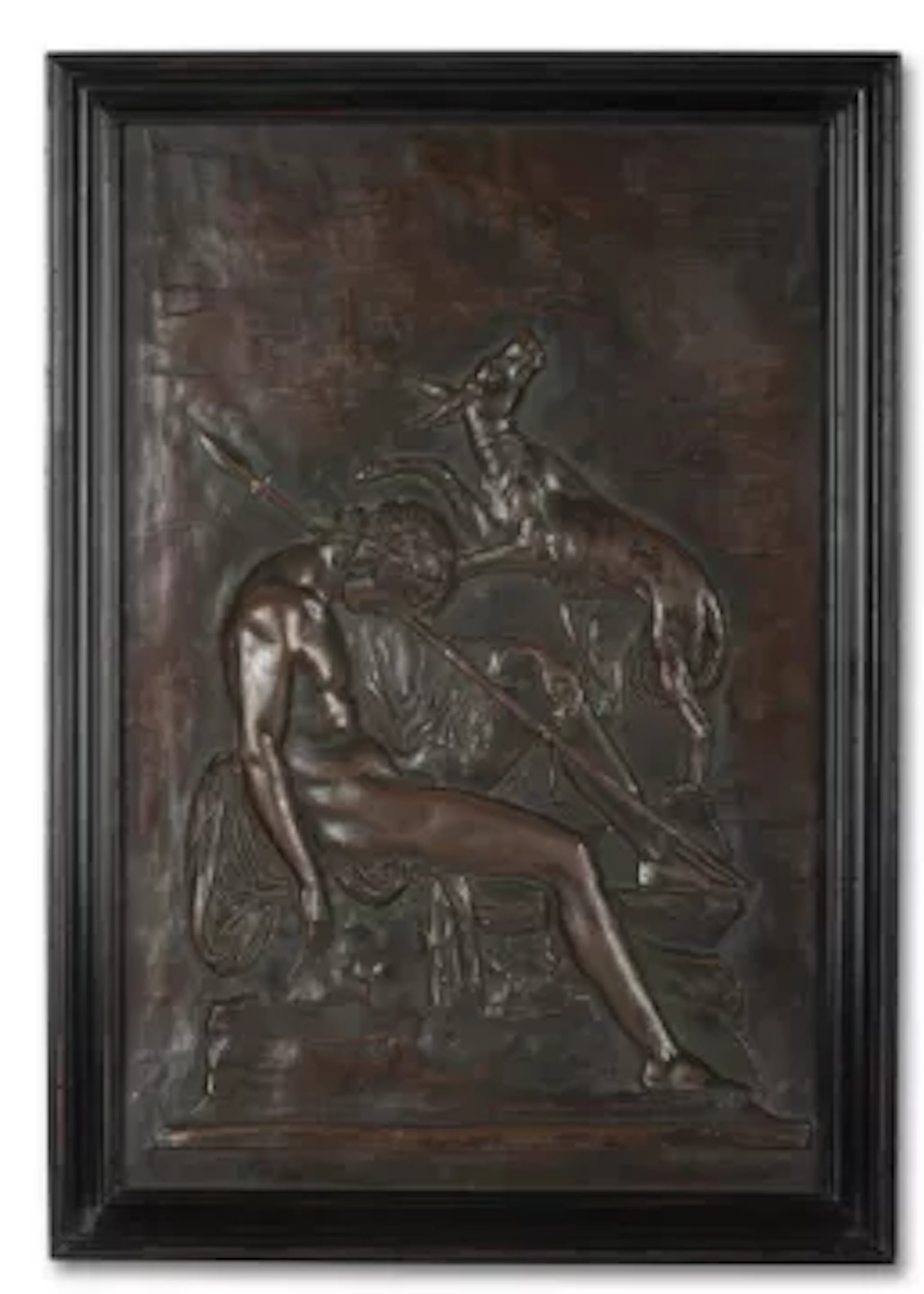 A PAIR OF BRONZED COPPER RELIEF PLAQUES, LATE 19TH CENTURY