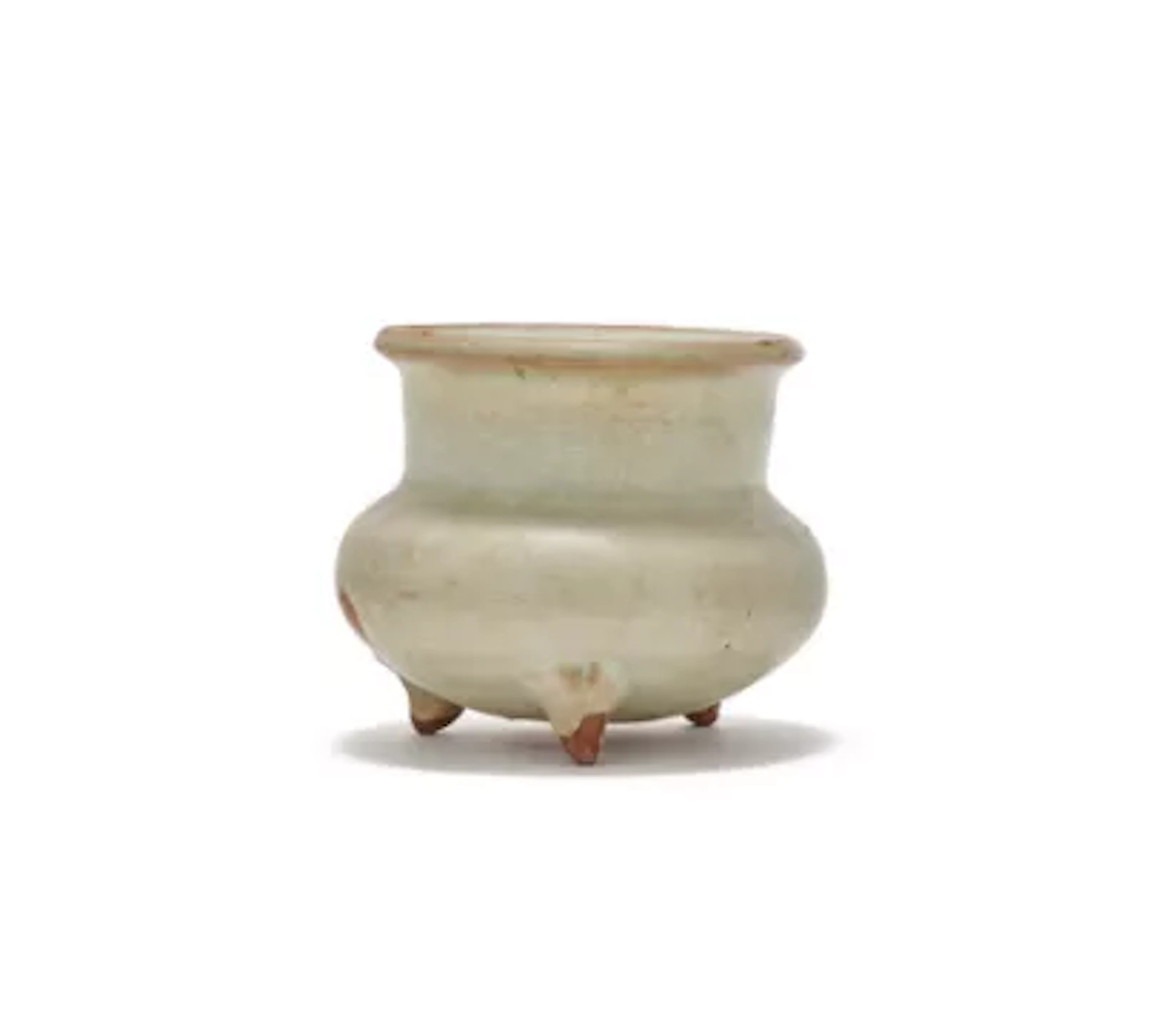 A Chinese Jun glazed tripod censer, Song or Yuan Dynasty