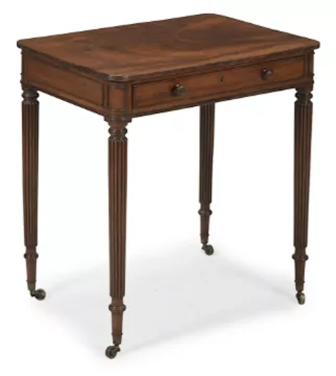 Y A REGENCY MAHOGANY CHAMBER TABLE, IN THE MANNER OF GILLOWS, CIRCA 1815