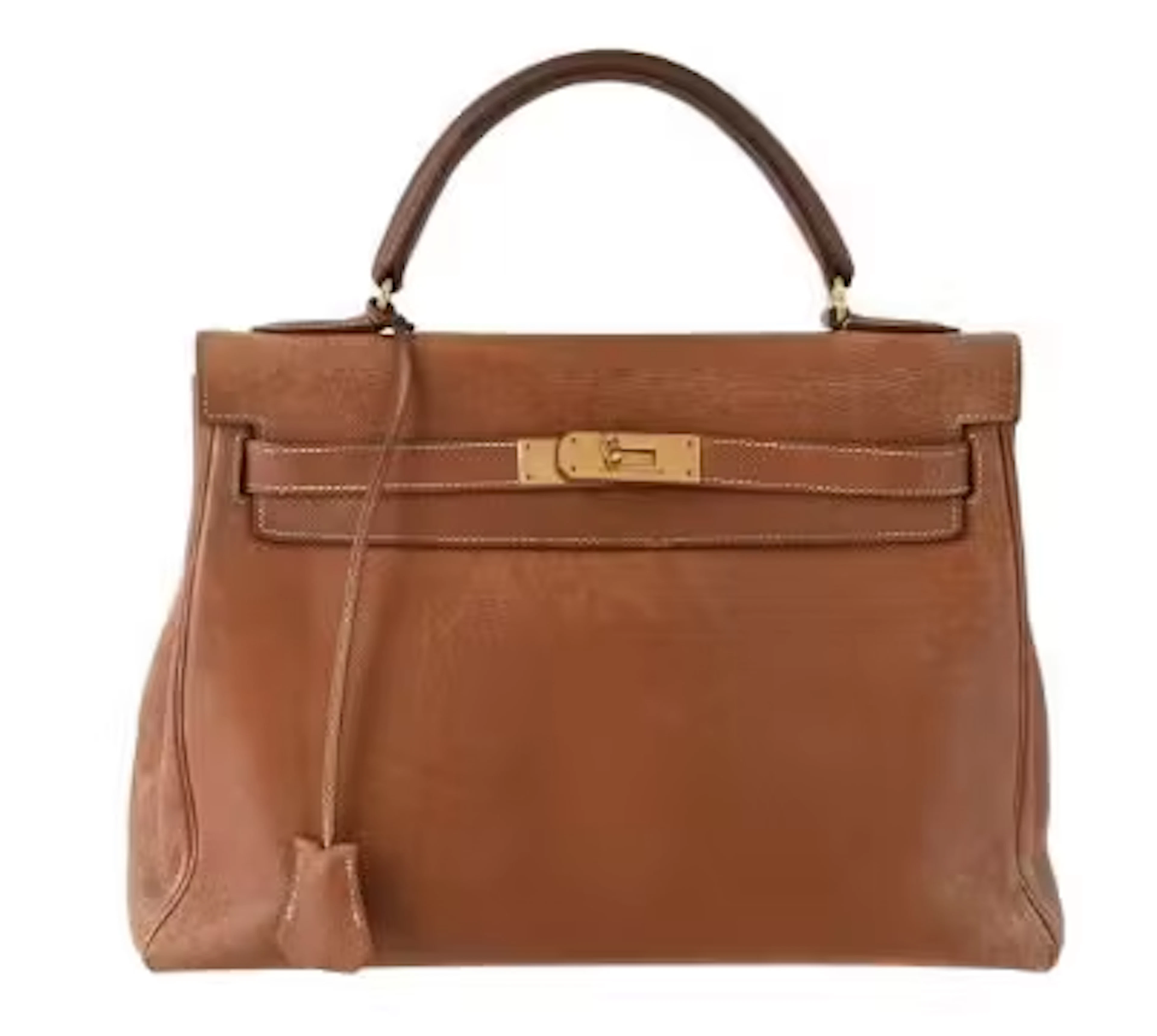 HERMES, KELLY, A BROWN LEATHER HANDBAG