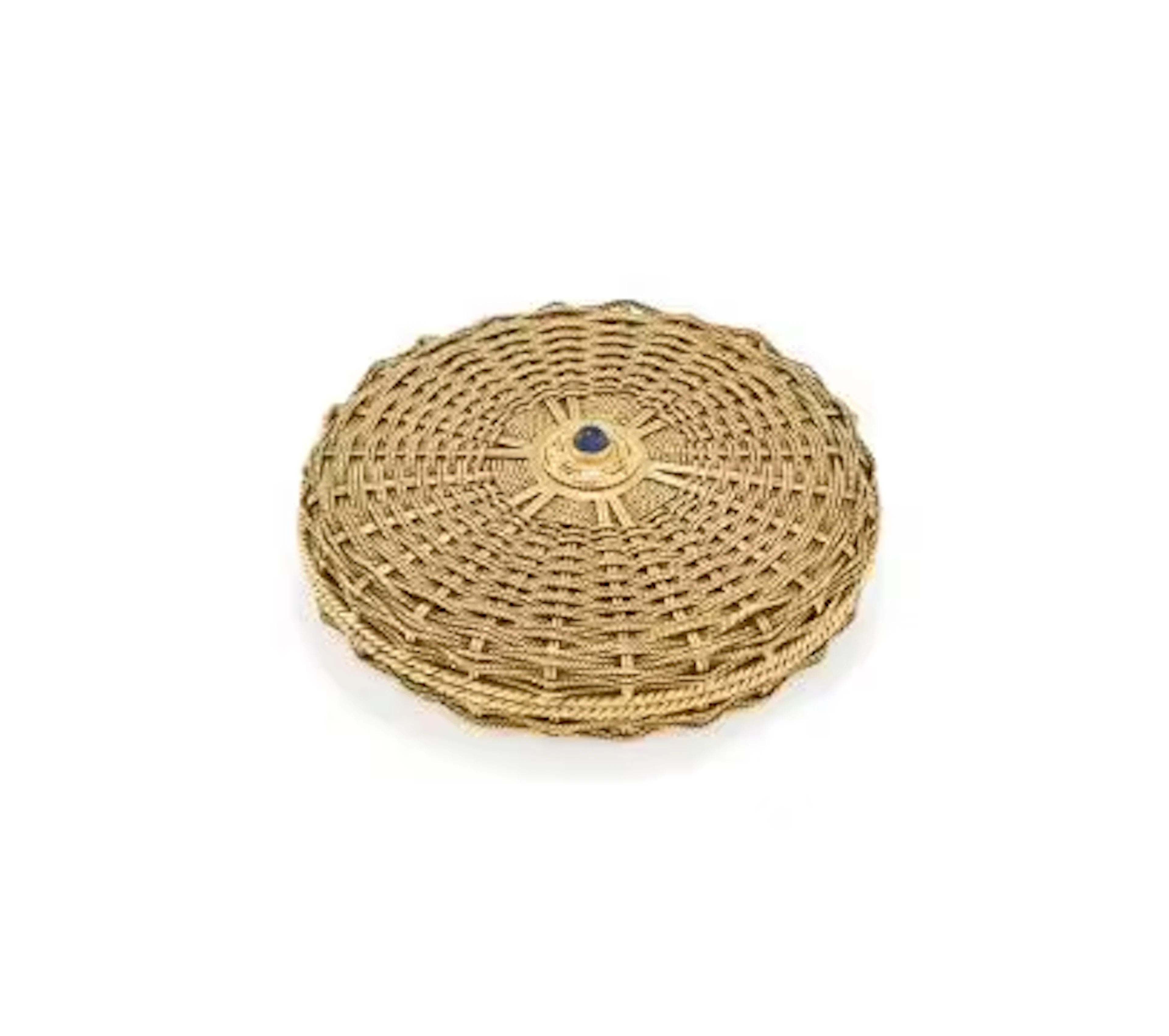 JEAN SCHLUMBERGER, A SAPPHIRE SET 'BASKET' COMPACT CASE
