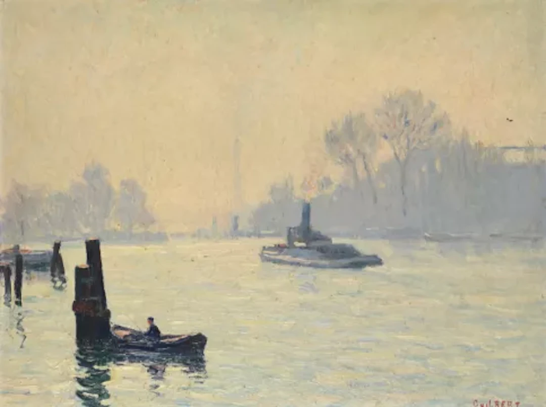 NARCISSE GIULBERT (FRENCH 1878-1942), LA SEINE AU PRÉ-AUX-LOUPS, EFFET DU MATIN