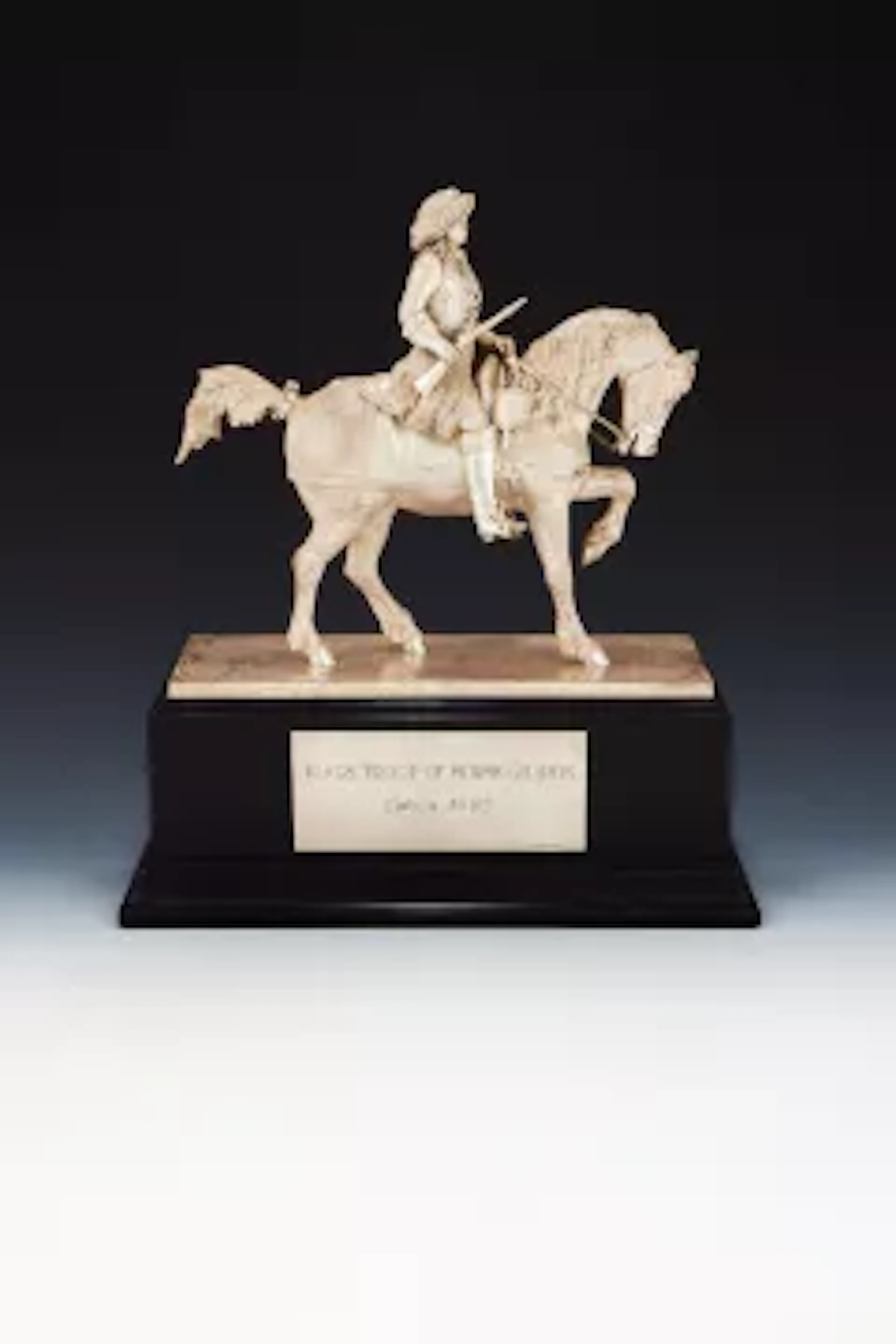 A SILVER FIGURE OF A KINGS TROOP OF HORSE GUARDS OFFICER, CARRINGTON