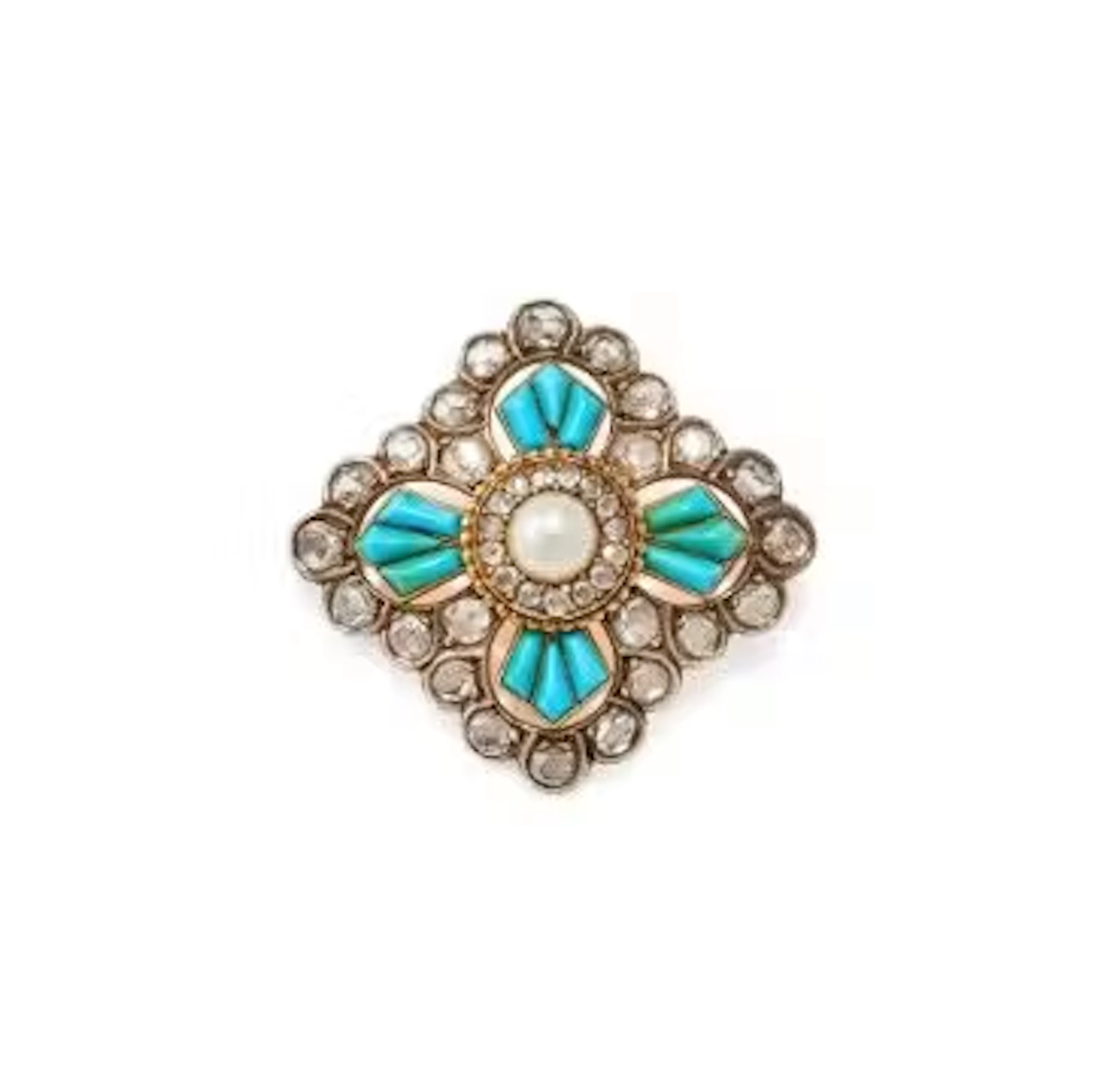 A 19TH CENTURY GEM SET BROOCH