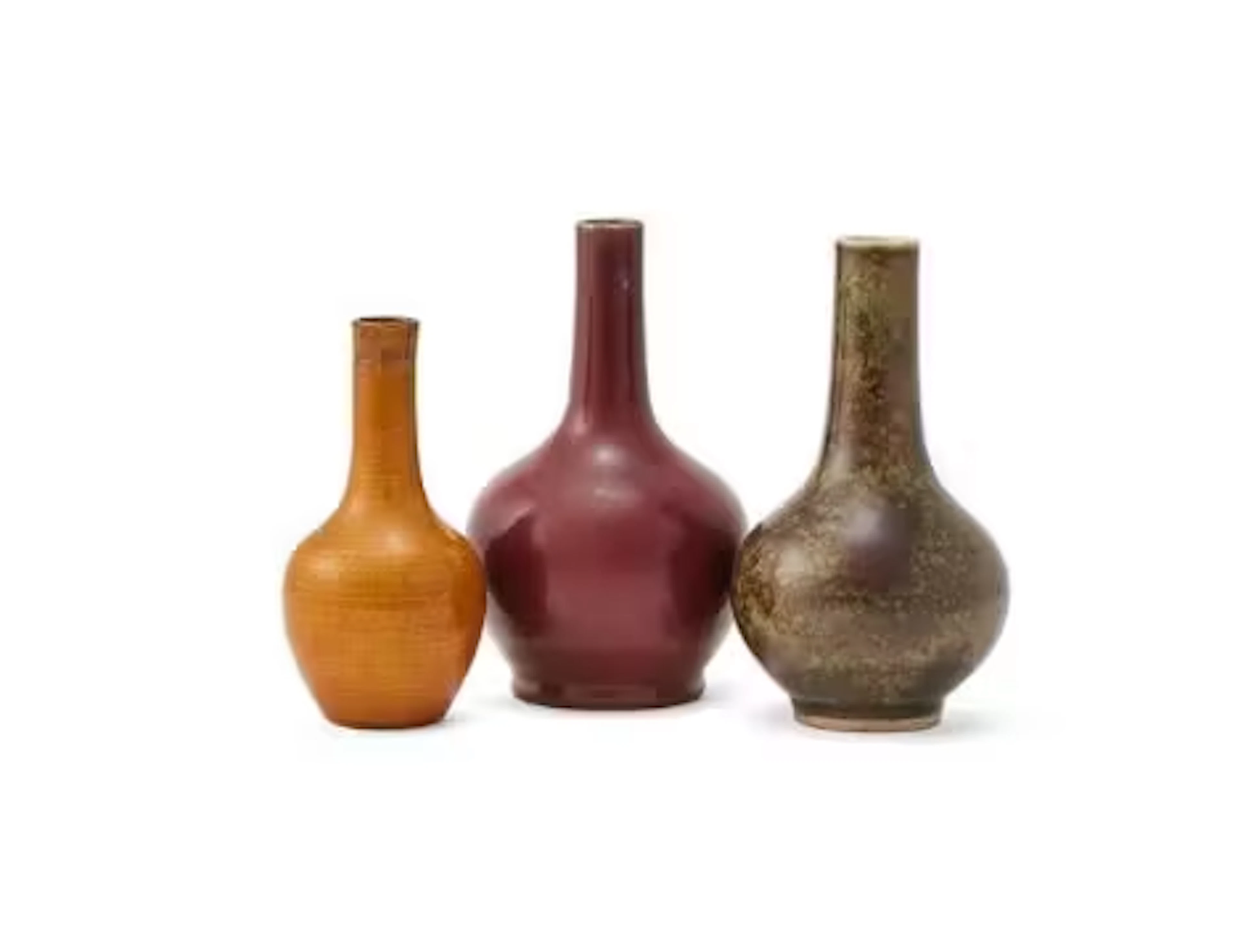 Three Chinese porcelain bottle vases