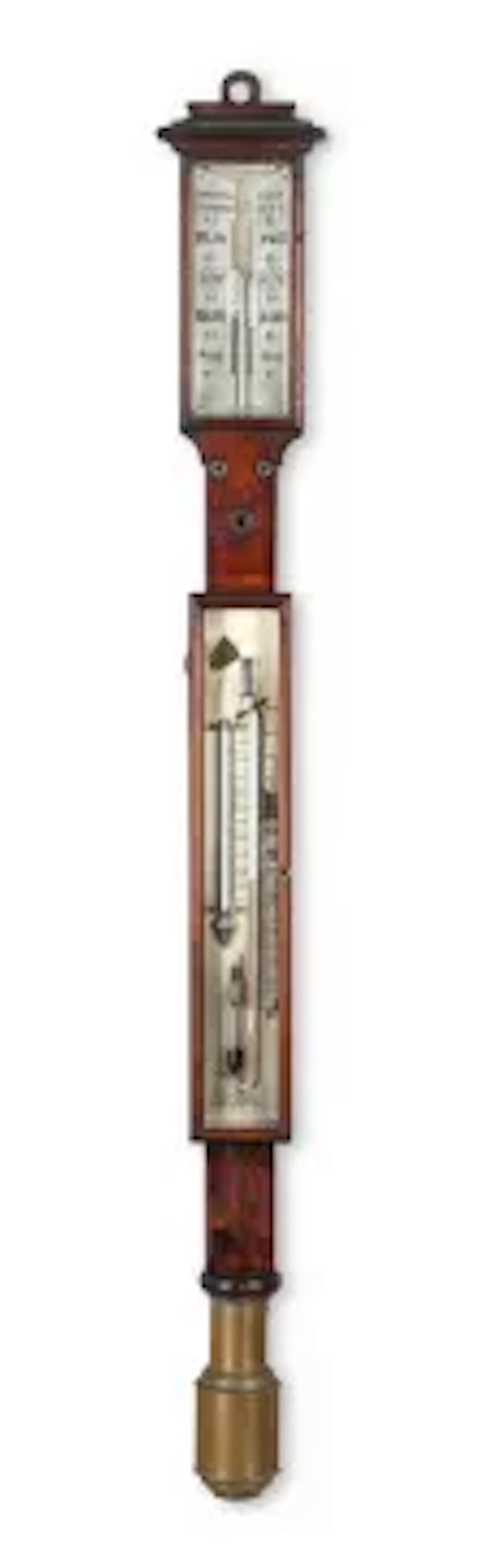 Y A VICTORIAN SCOTTISH ROSEWOOD MERCURY MARINE STICK BAROMETER WITH
