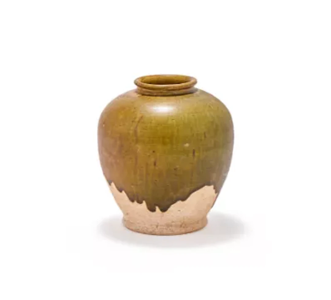 A Chinese green glazed jar, Tang dynasty (AD 618-907)