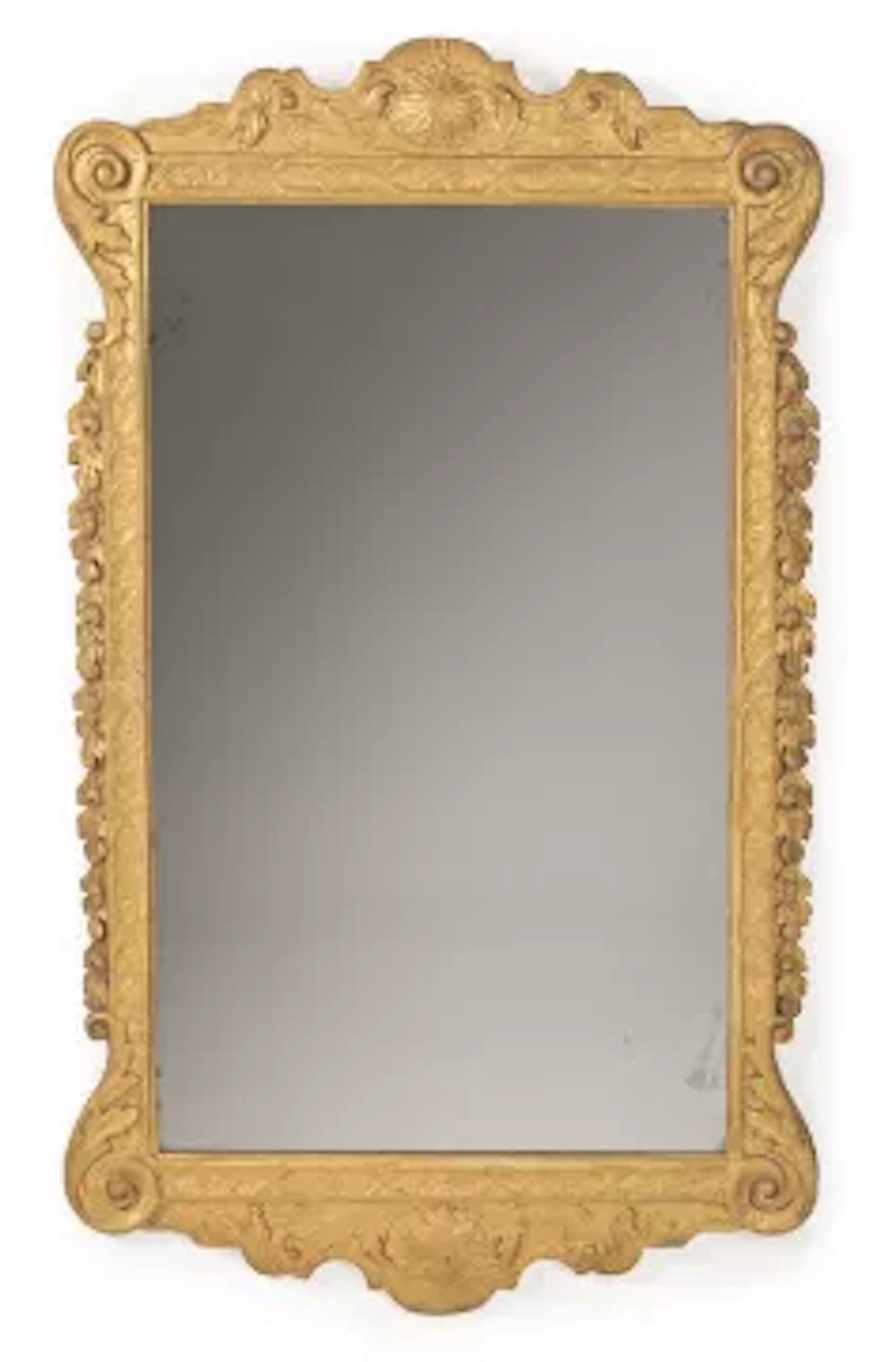 A GEORGE II CARVED GILTWOOD MIRROR, CIRCA 1740