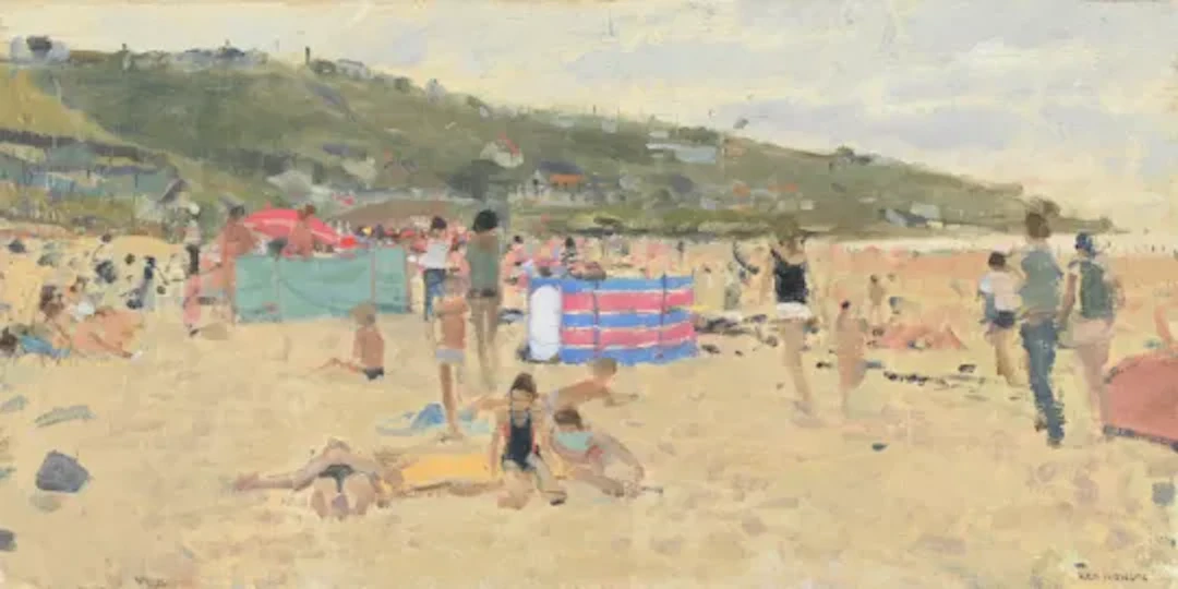 λ KEN HOWARD (BRITISH 1932-2022), THE RED UMBRELLA