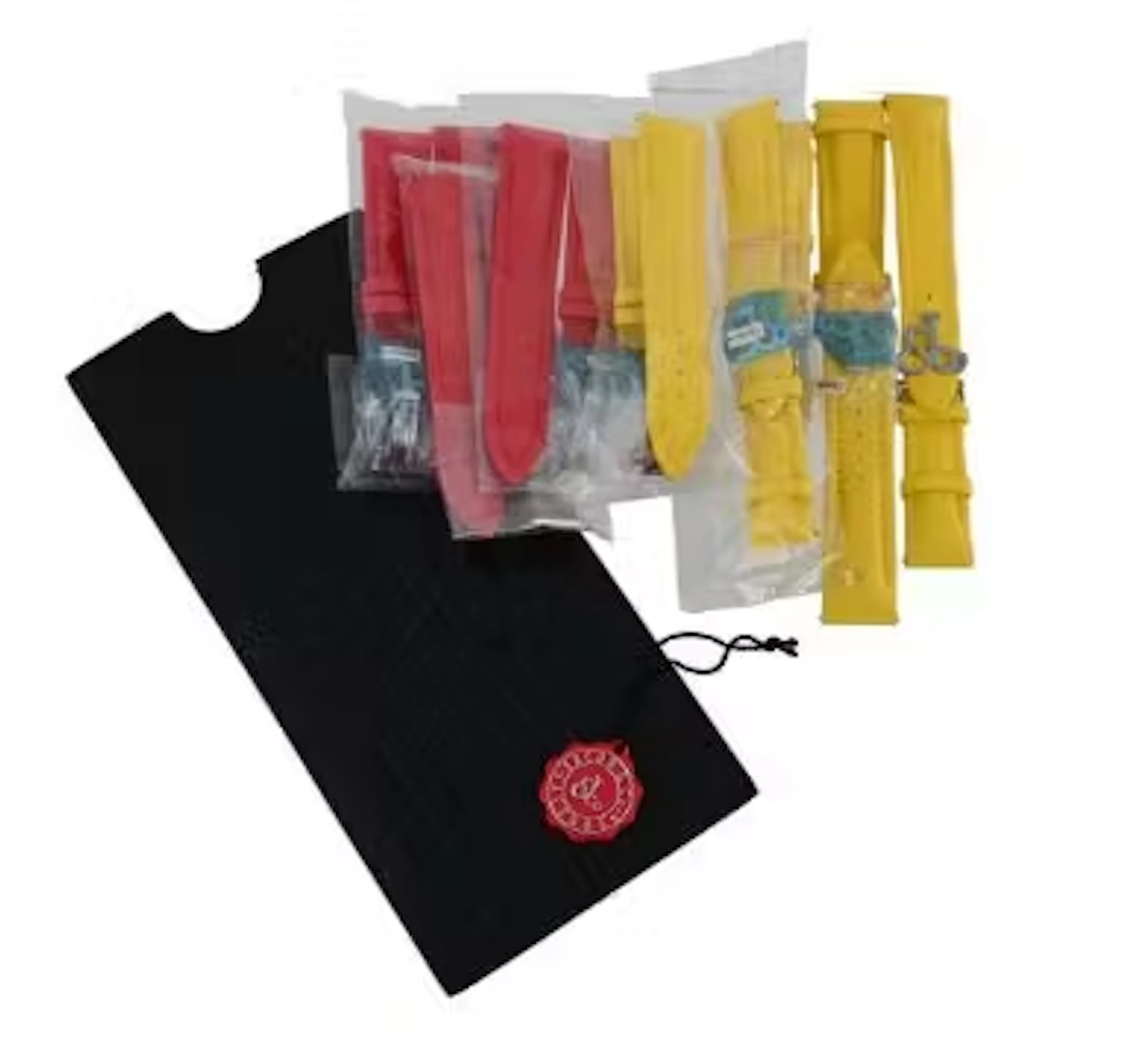 Y JACOB & CO., EIGHT RUBBER WATCH STRAPS