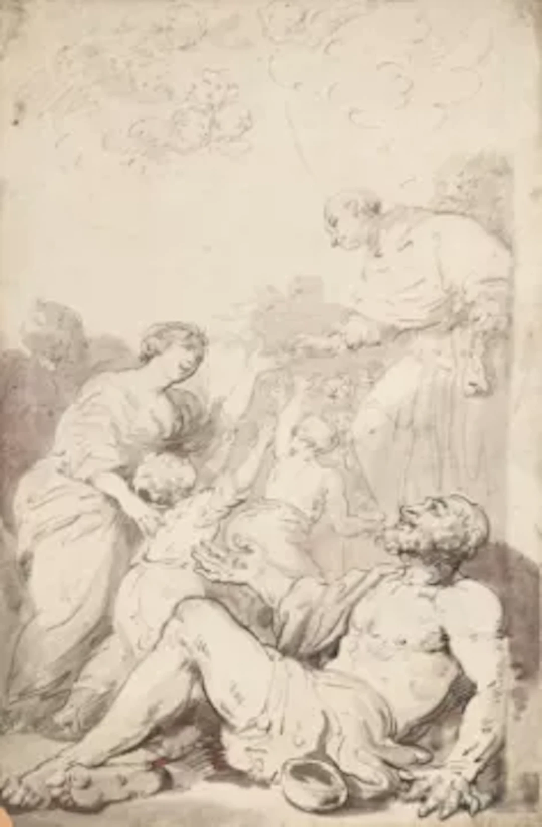THOMAS ROWLANDSON (BRITISH 1757-1827), SAINT CARLO BORROMEO GIVING