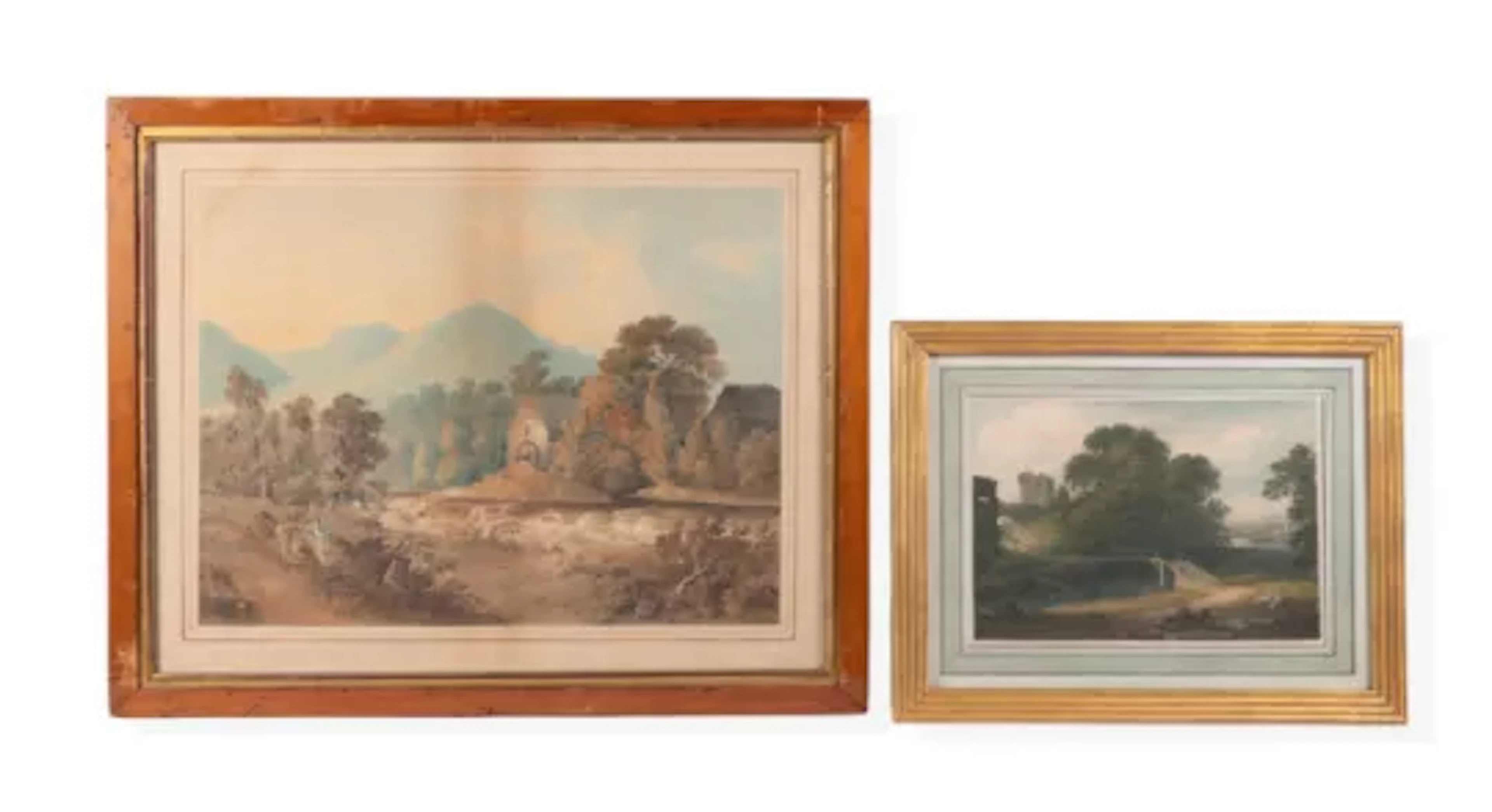 BRITISH SCHOOL (19TH CENTURY), BRIDGE OVER A RIVER IN A WOODED LANDSCAPE