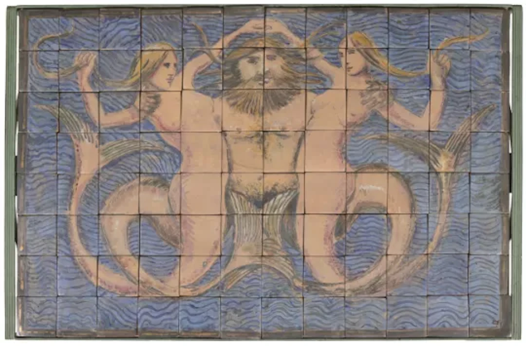 λ QUENTIN BELL (ENGLISH, 1910-1996), A TILED TABLE, CIRCA 1985