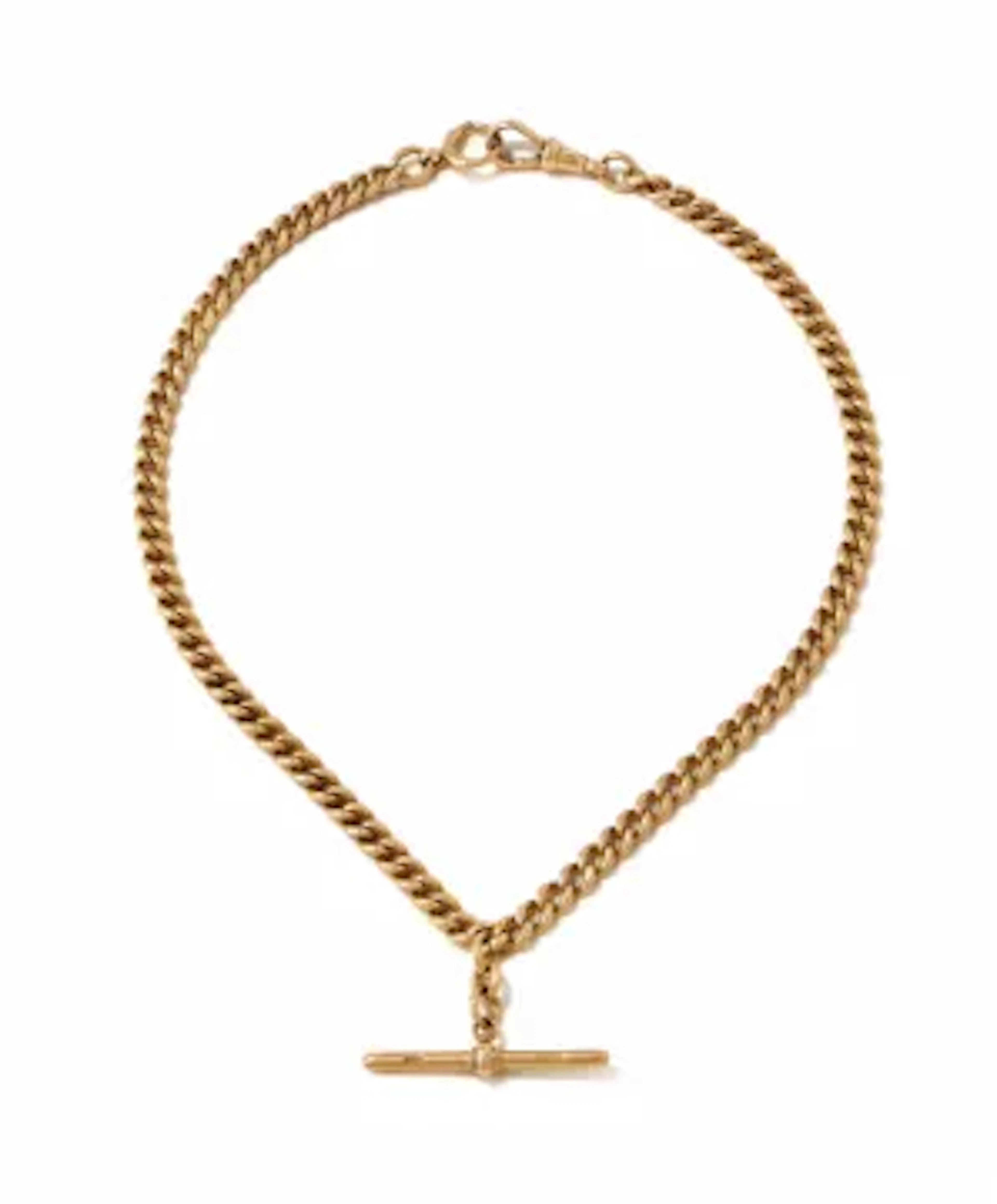 AN EARLY 20TH CENTURY 18 CARAT GOLD ALBERT CHAIN