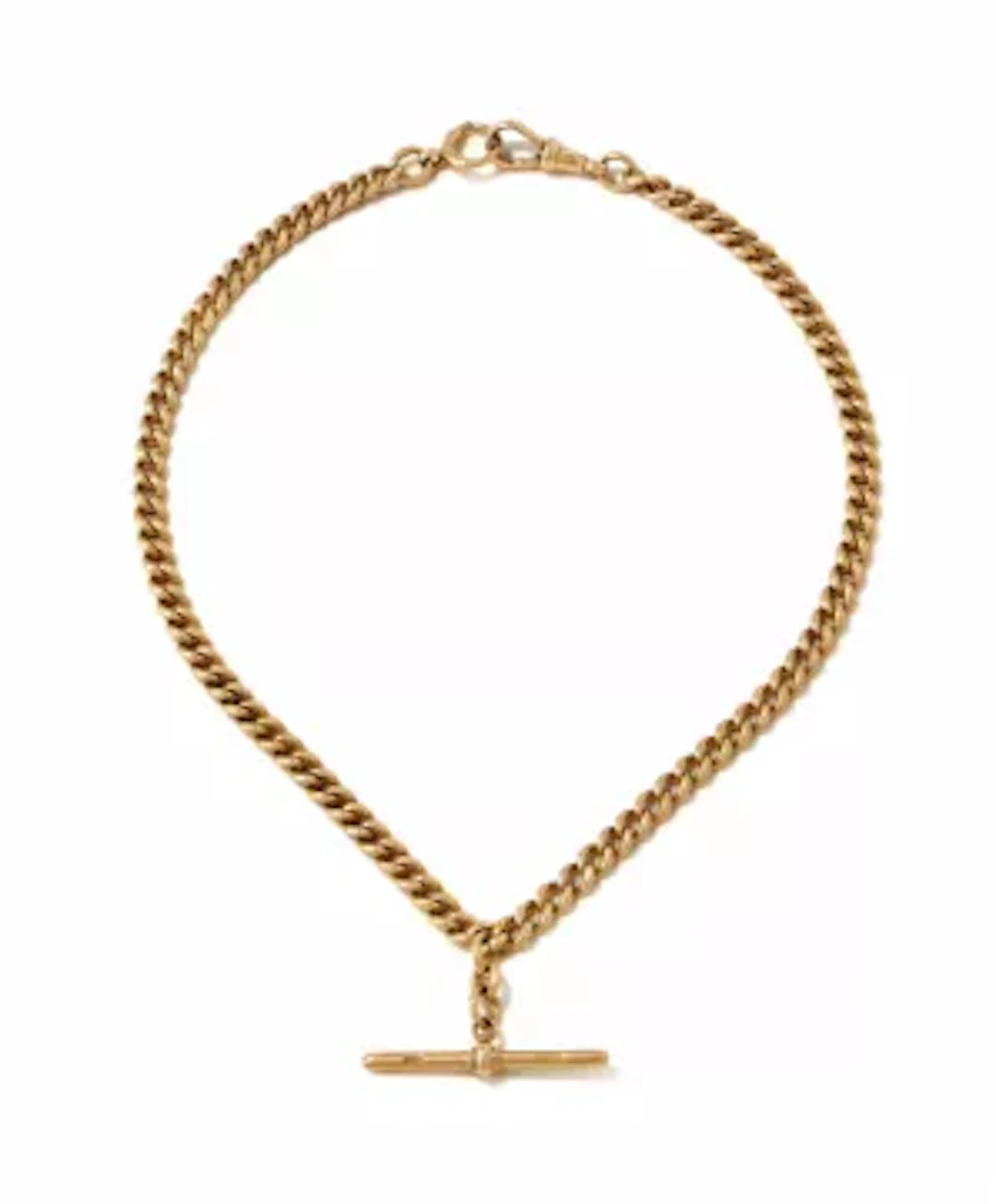 AN EARLY 20TH CENTURY 18 CARAT GOLD ALBERT CHAIN