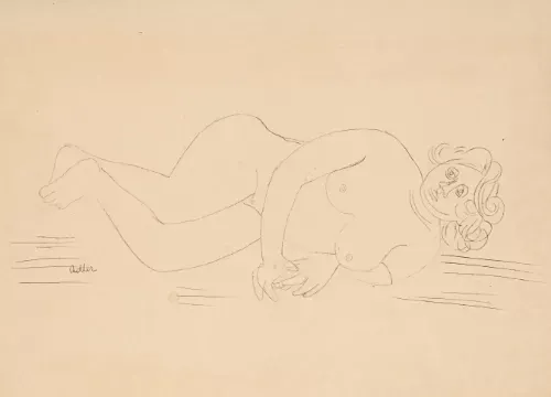 JANKEL ADLER (POLISH 1895-1949), RECLINING NUDE