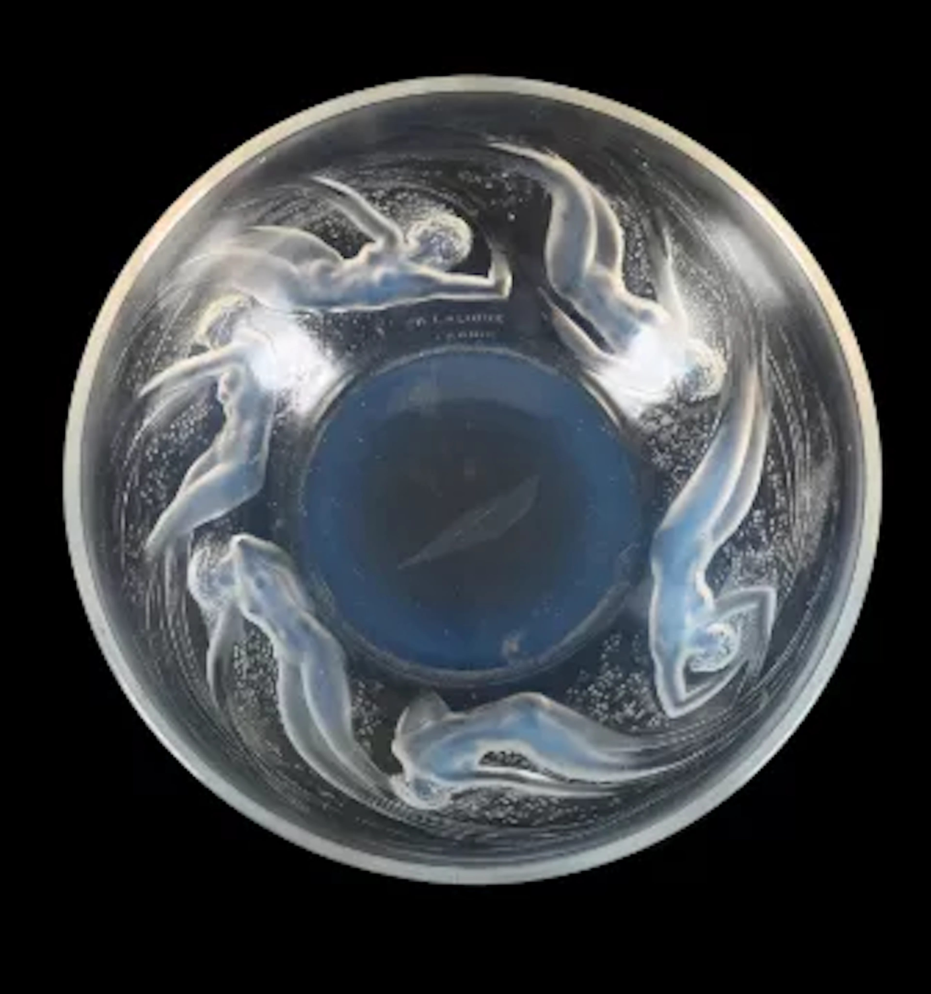 RENÉ LALIQUE (FRENCH, 1860-1945) 'ONDINES' BOWL, DESIGNED 1921, PRE 1945