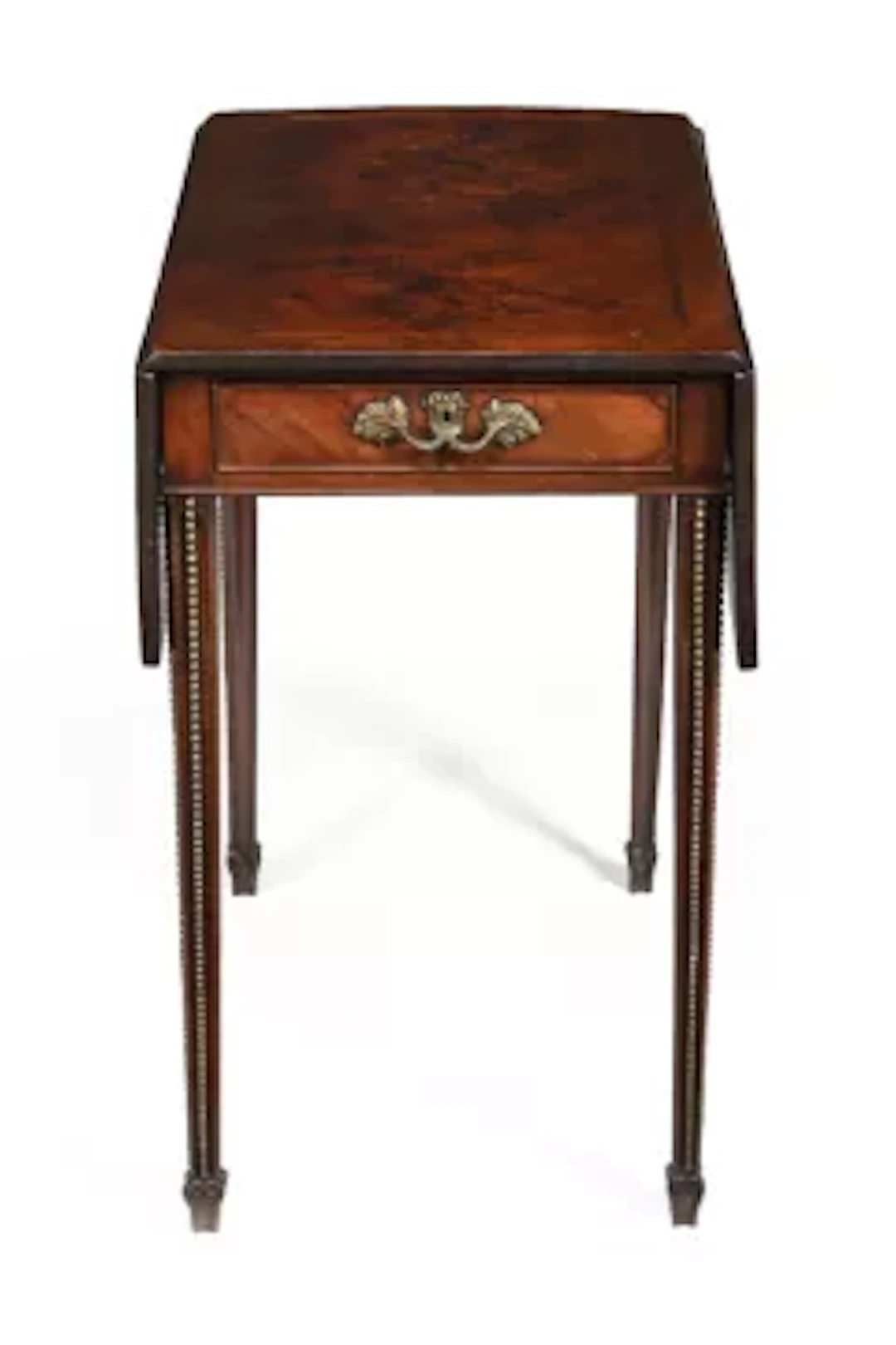 A FINE GEORGE III MAHOGANY AND FUSTIC BANDED PEMBROKE TABLE, ATTRIBUTED