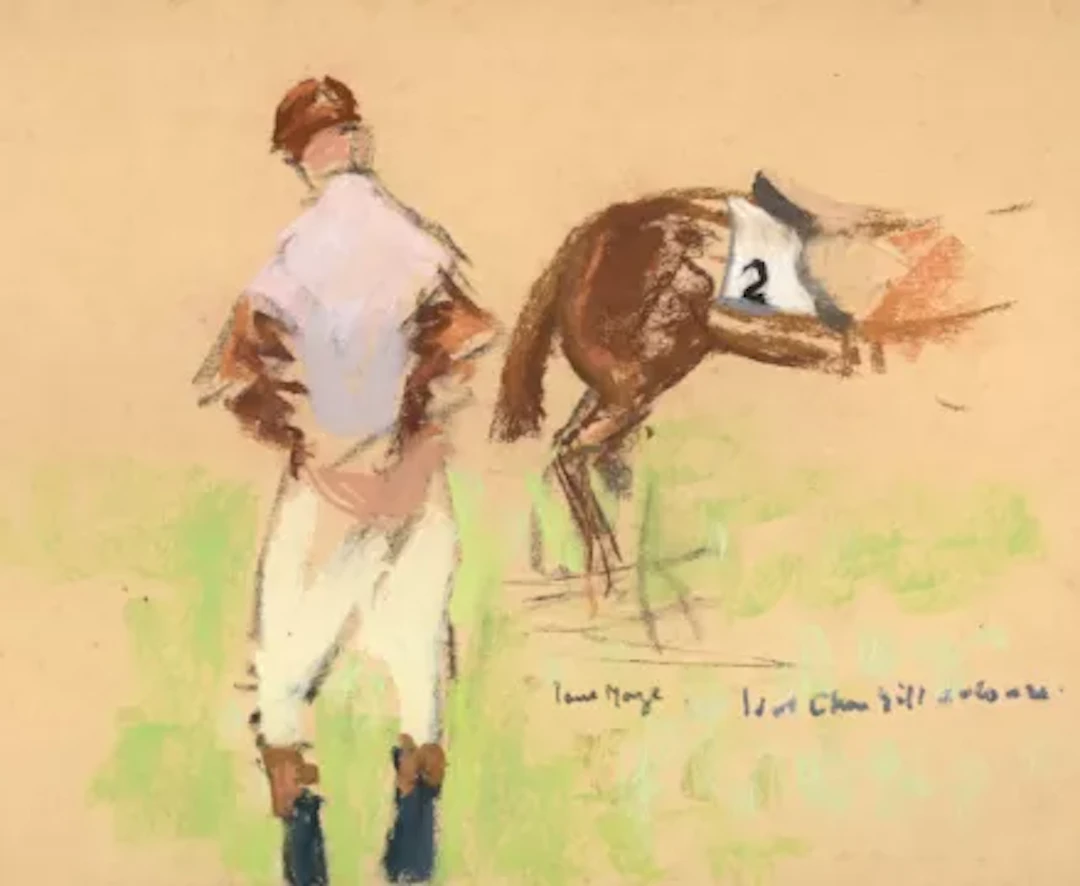 λ PAUL LUCIEN MAZE (FRENCH/BRITISH 1887-1979), A JOCKEY IN LORD IVOR