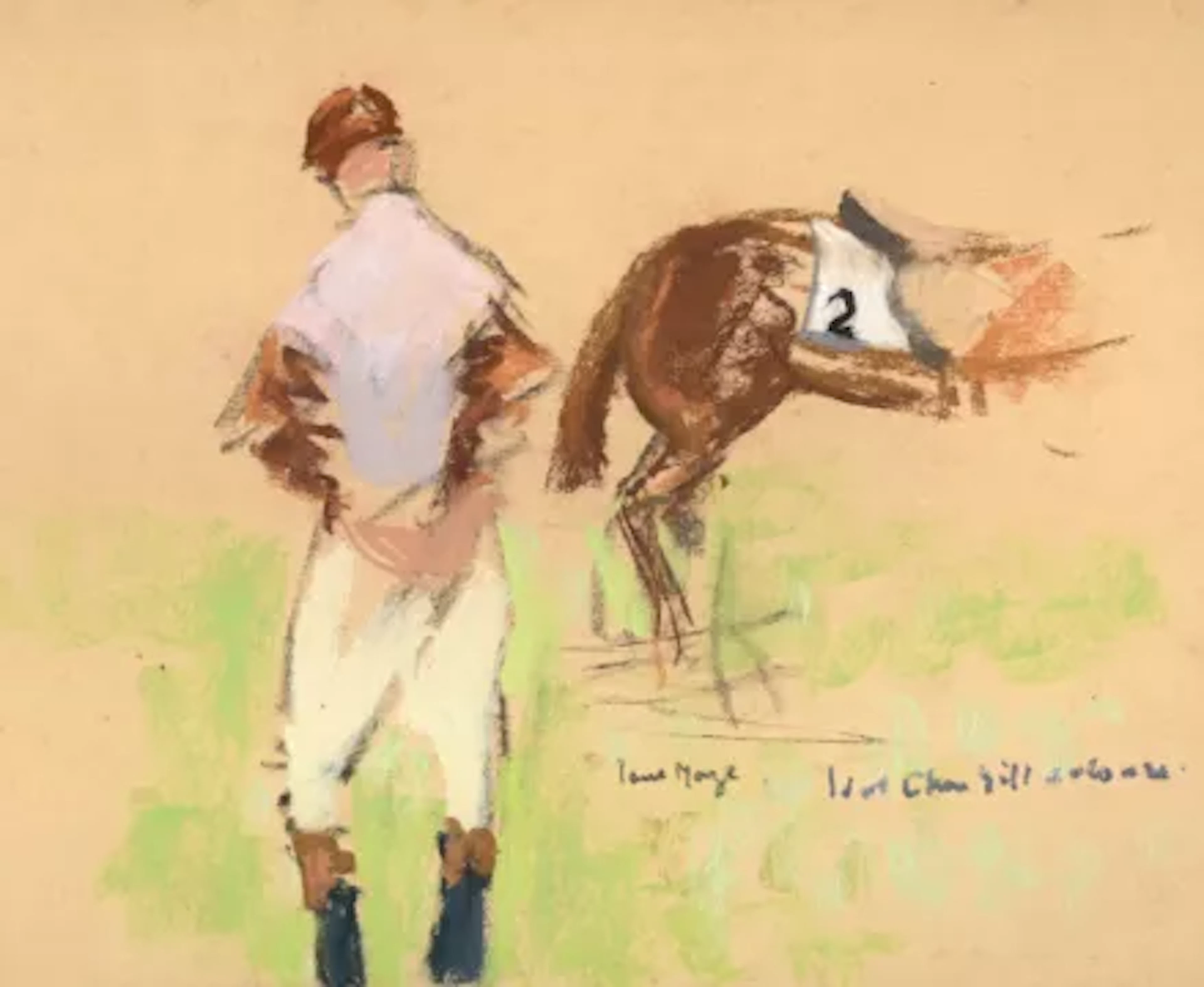 λ PAUL LUCIEN MAZE (FRENCH/BRITISH 1887-1979), A JOCKEY IN LORD IVOR