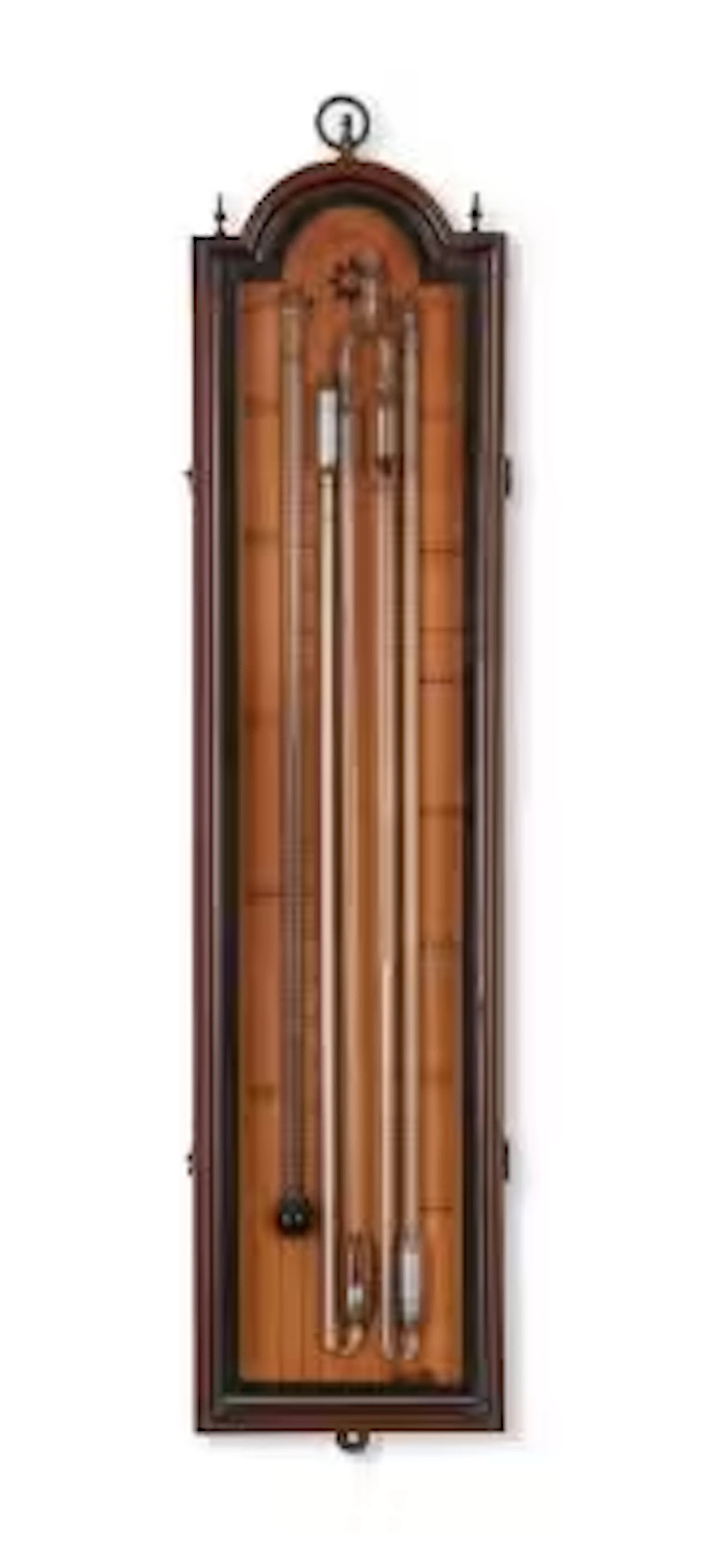 A RARE GEORGE III MAHOGANY CASED MERCURY AMONTONS-TYPE MULTI-TUBE BAROMETER
