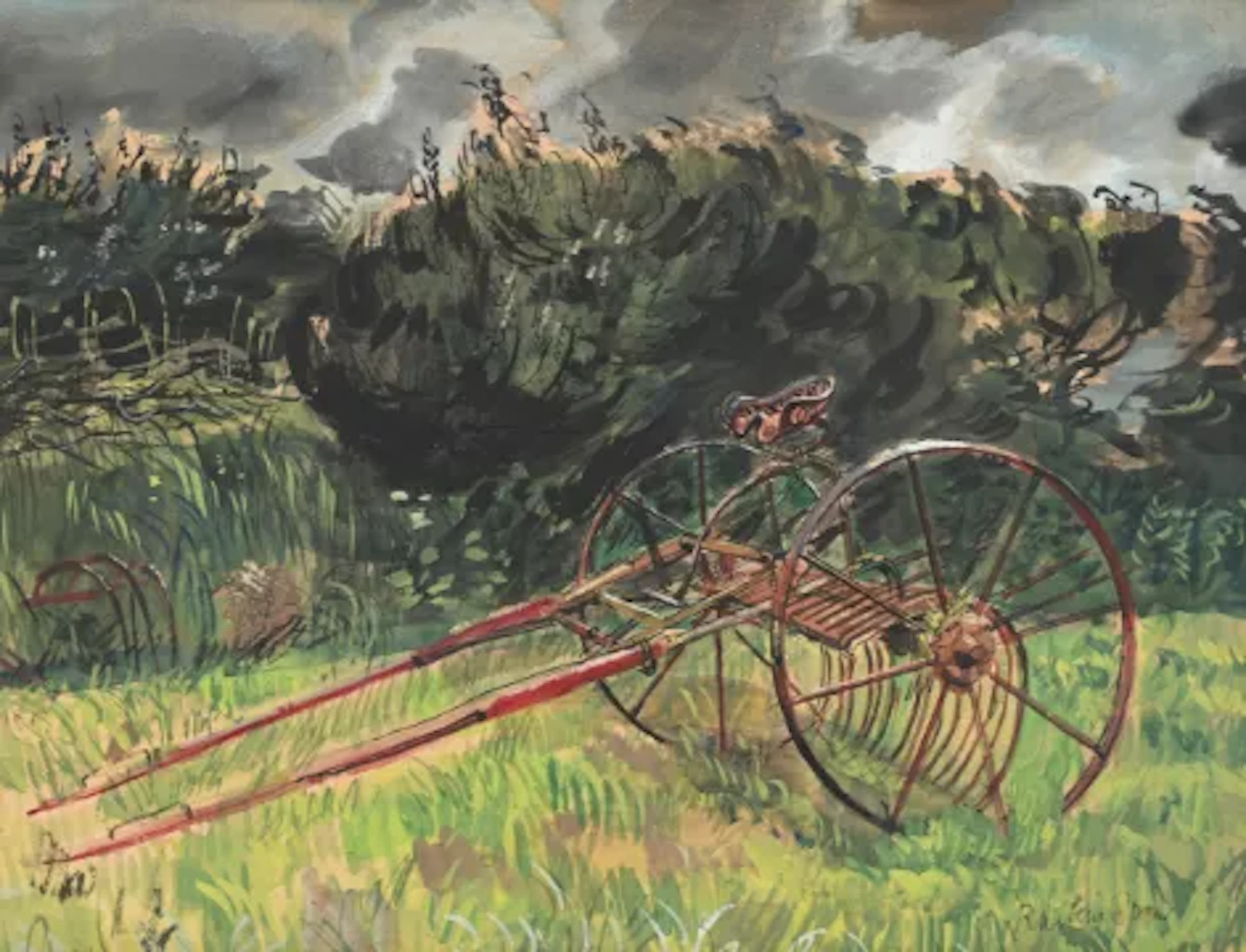 λ RUSKIN SPEAR (BRITISH 1911-1990), CORNISH HAY RAKE