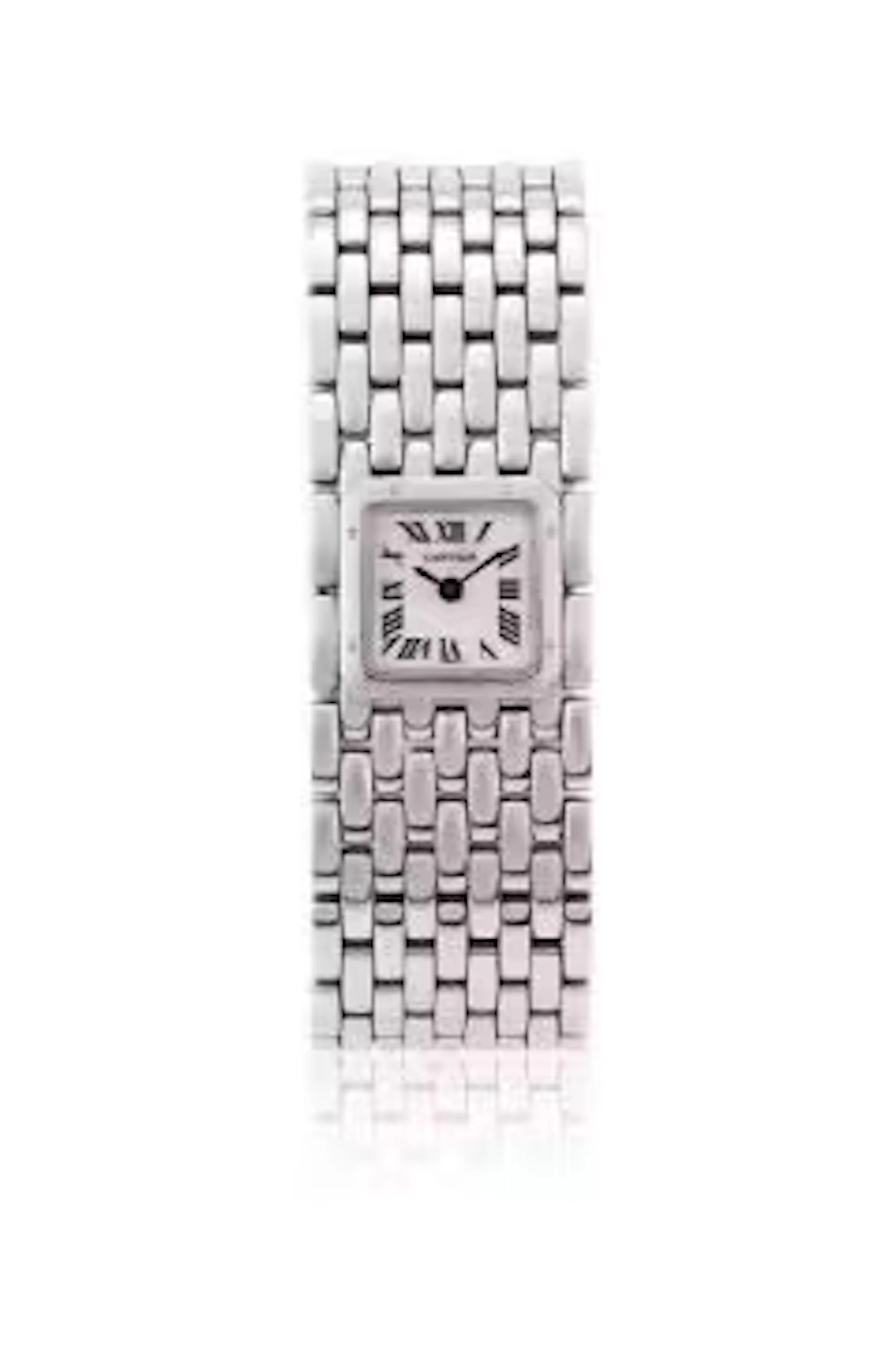 Y CARTIER, PANTHÈRE RUBAN, REF. 2420, A LADY'S STAINLESS STEEL BRACELET WATCH