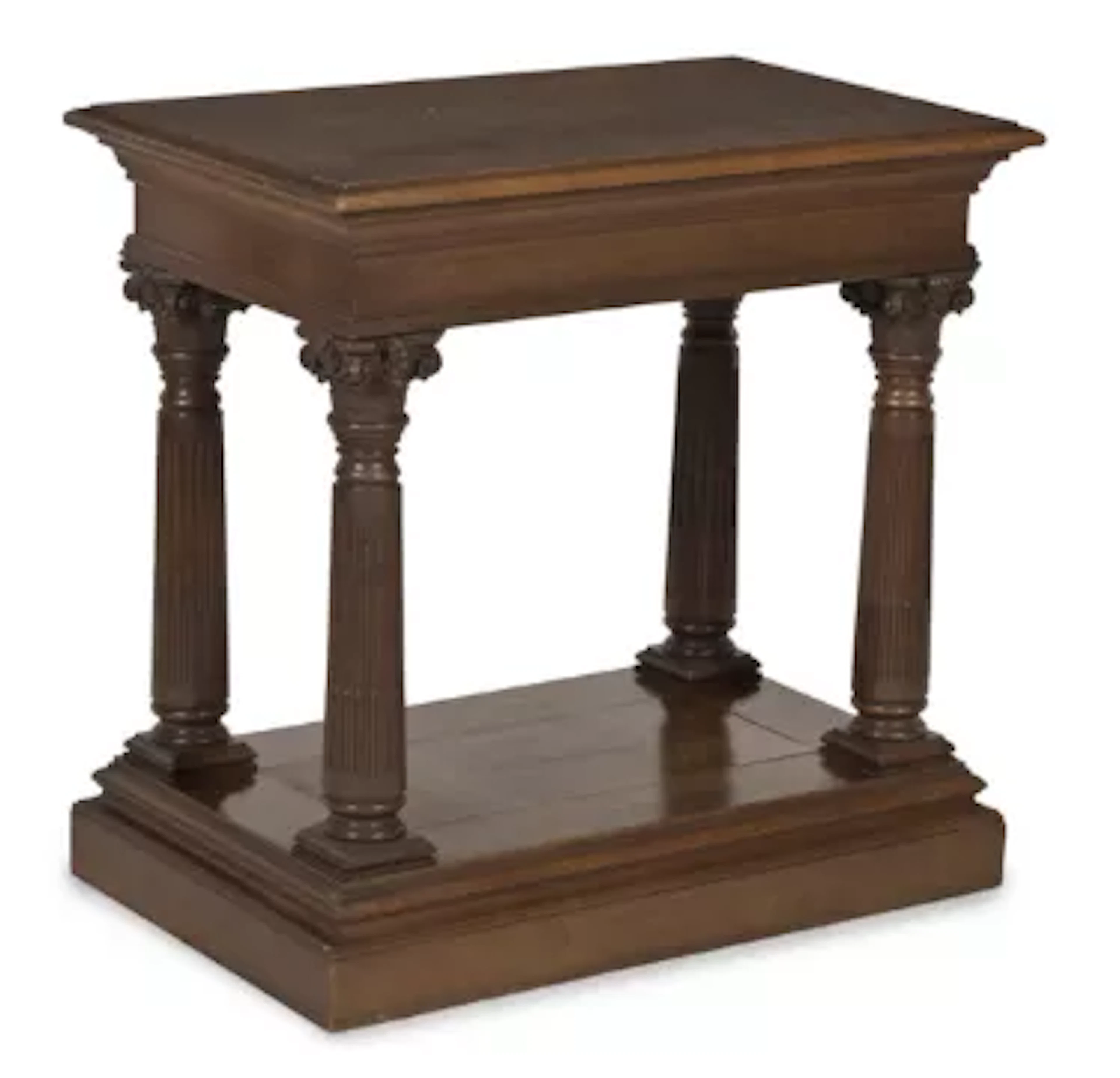 AN ITALIAN WALNUT ALTAR TABLE, IN THE LATE 17TH CENTURY ARCHITECTURAL