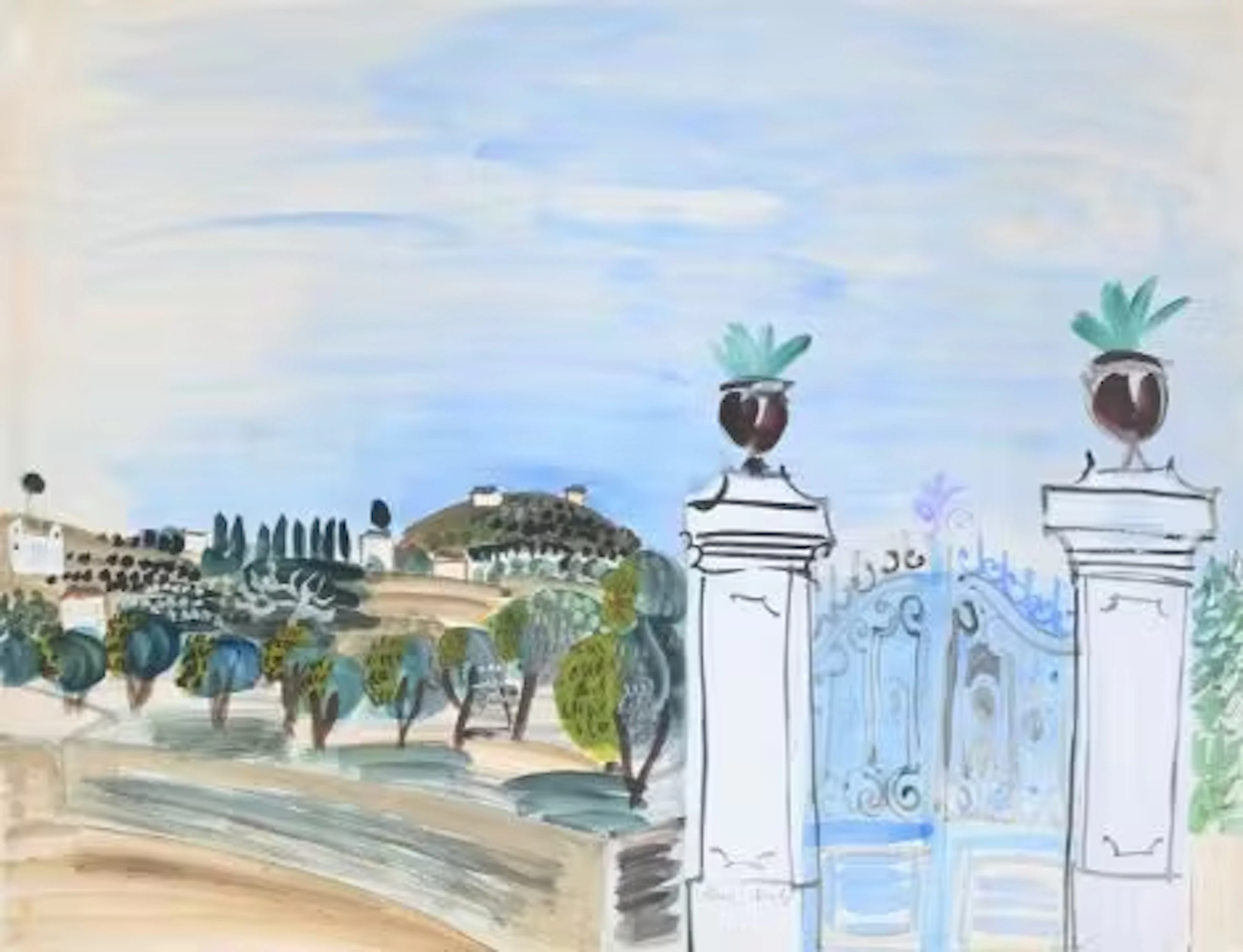 RAOUL DUFY (FRENCH 1877-1953), LE PORTAIL EN PROVENCE